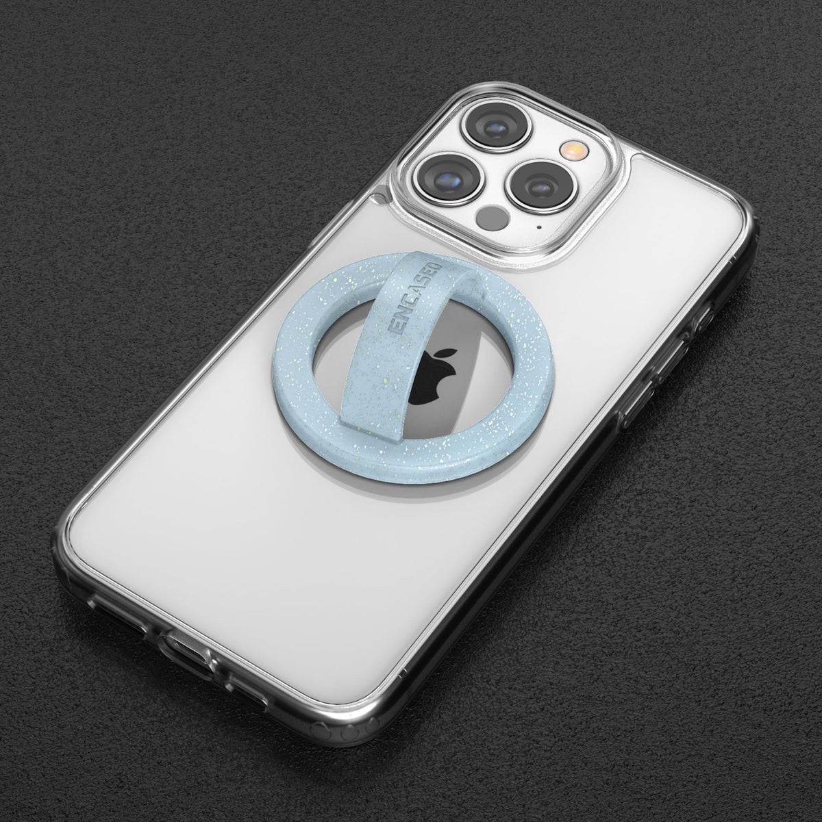 Anillo Magnético de Silicona Encased Azul con Brillos para iPhone MagSafe