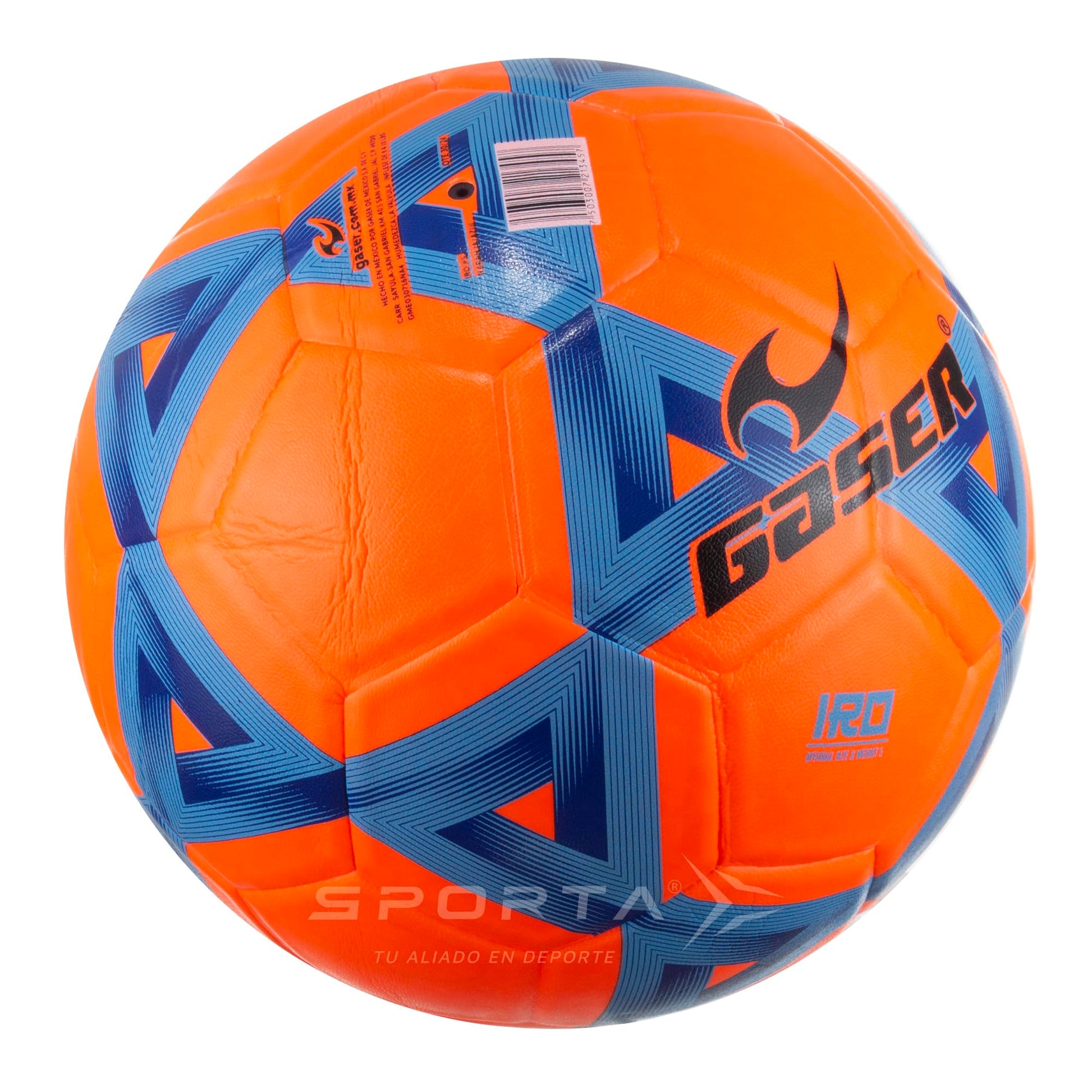 Gaser Balon de Futbol Soccer Laminado Medida Oficial # 5 Fosfo IRO (Naranja)