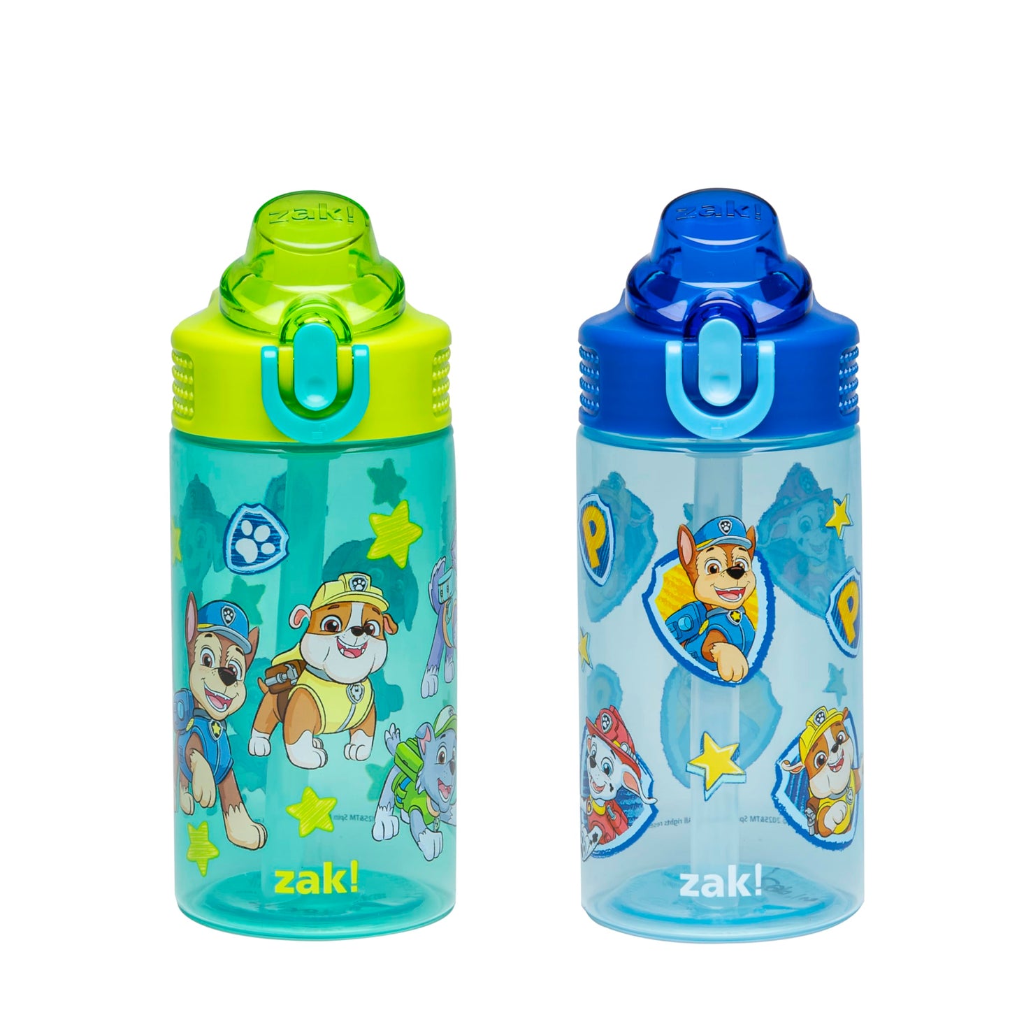 Botella de Agua Zak Designs Patrulla Canina con Popote y Mango a Prueba de Fugas para Niños