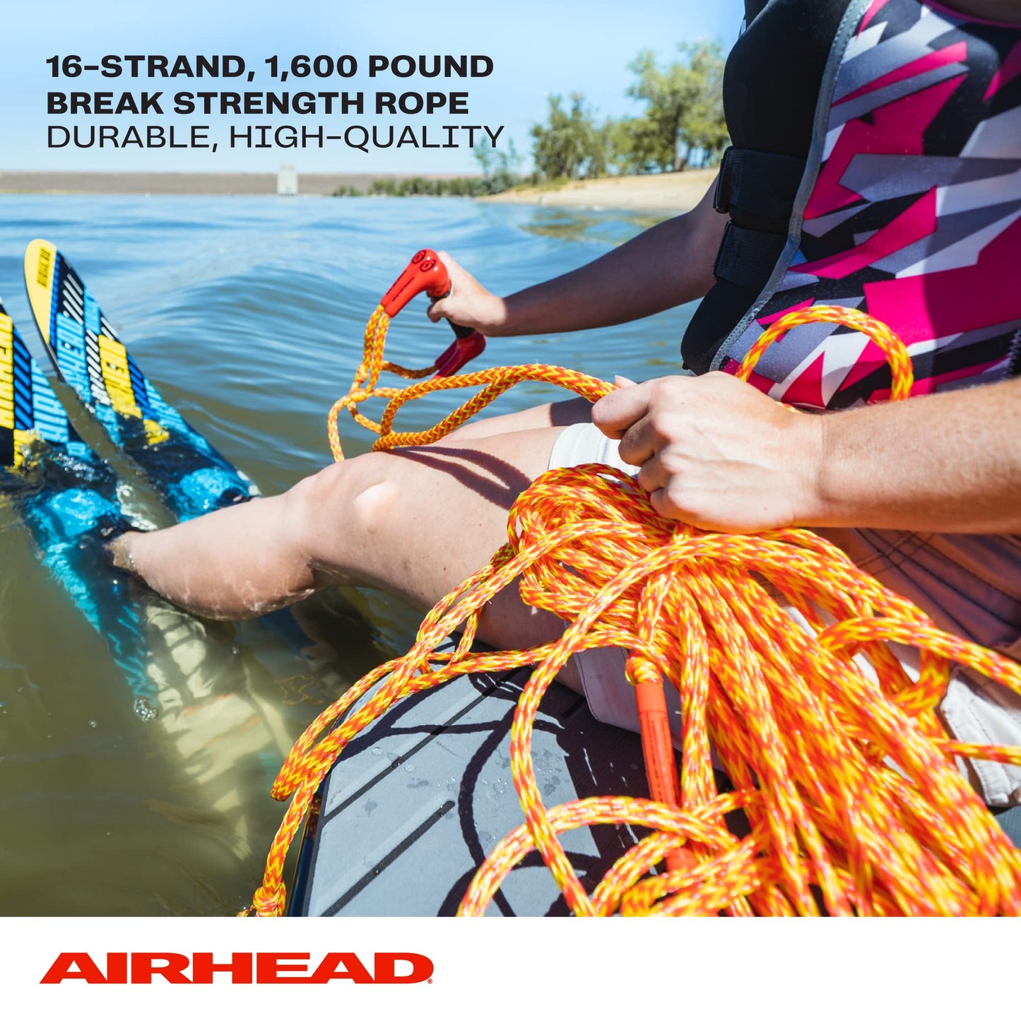 Boating Accessories New AIRHEAD DBL Handle SKI Rope AHSR6