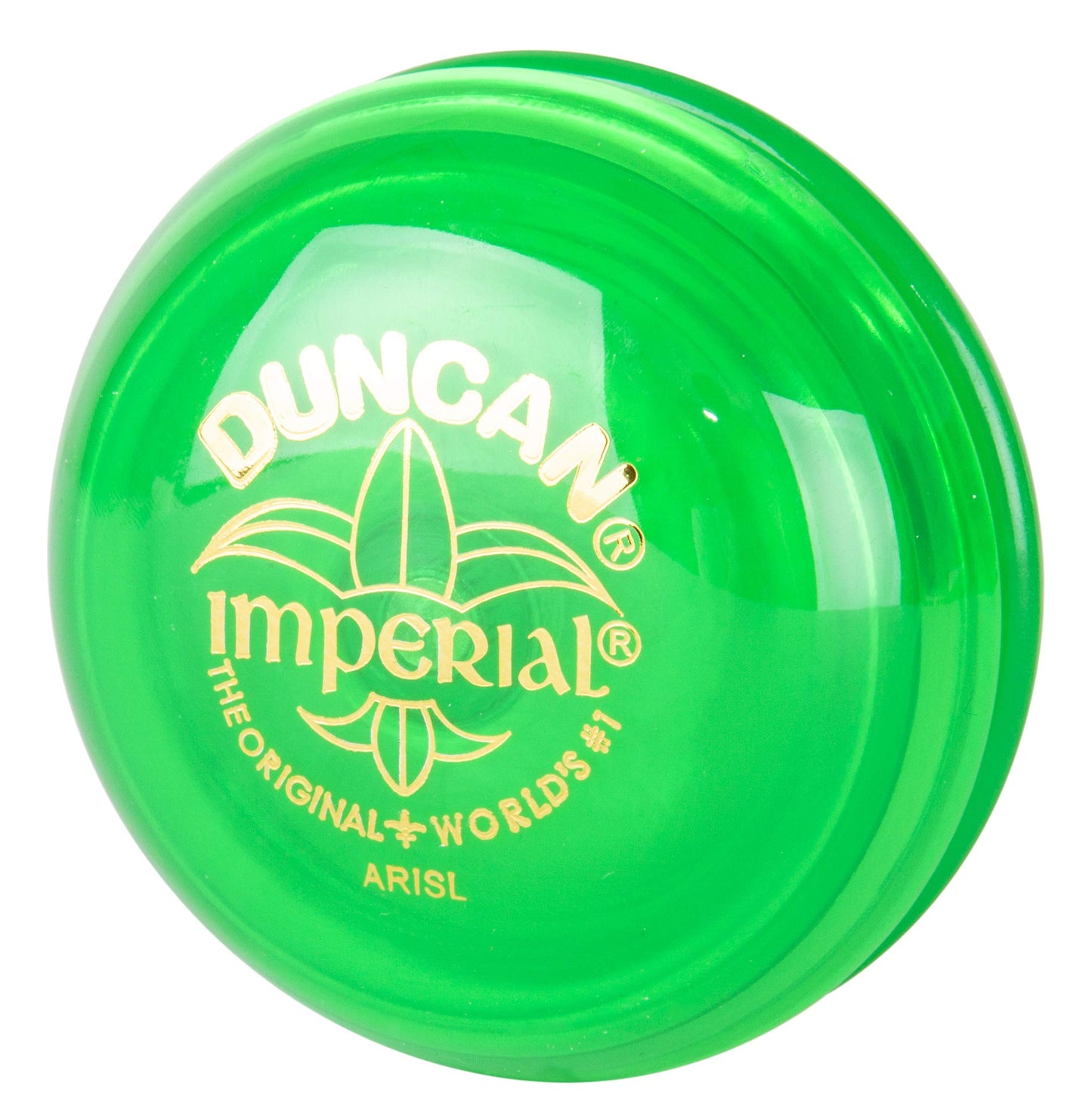 Duncan Imperial Yo-Yo de Cuerdas para Principiantes con Espacio Estrecho para Cuerdas, Eje de Acero, Cuerpo de plástico, Juego de bucles, Varios Colores, Verde
