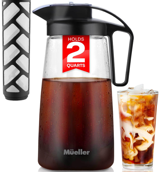 Cafetera Helado Mueller Transparente Jarra Tritan Resistente a Fugas