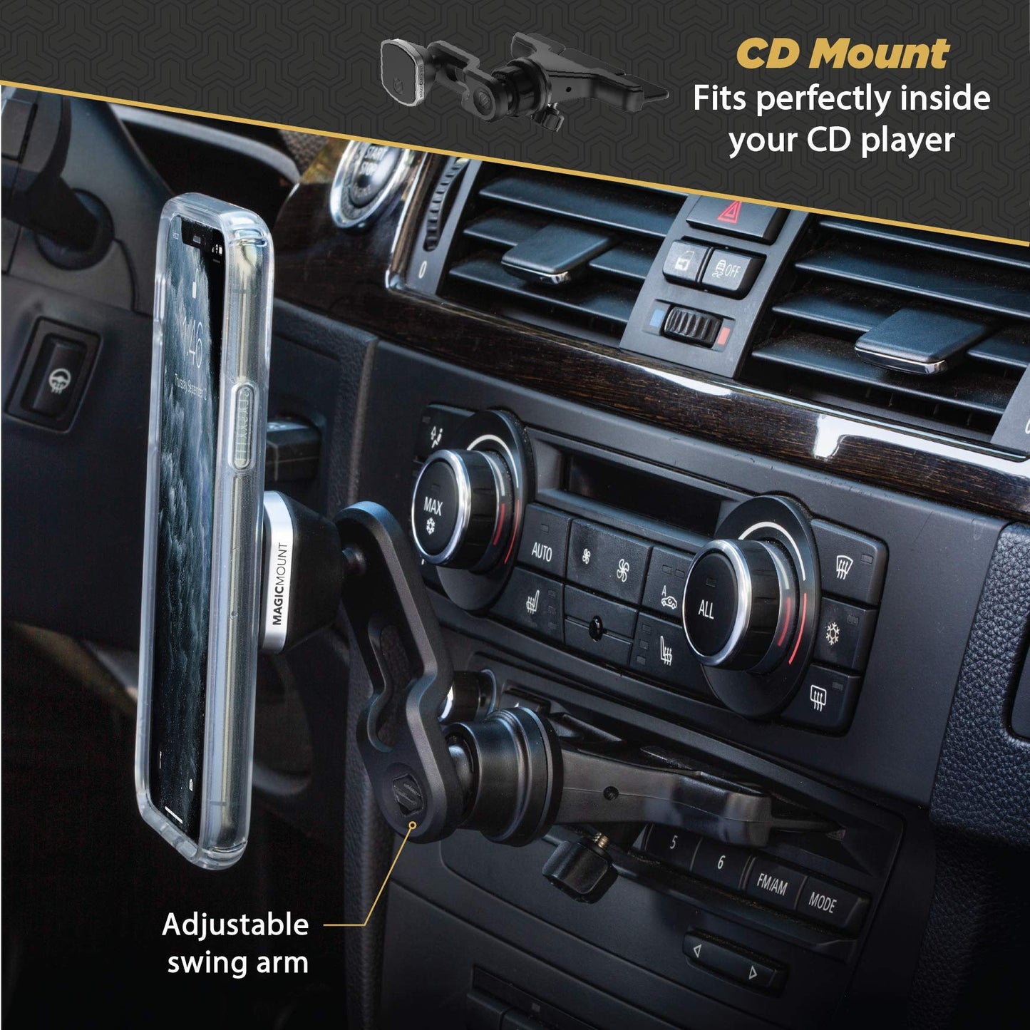 Soporte Universal para Teléfono Scosche MagicMount Pro Negro con Imán de Neodimio