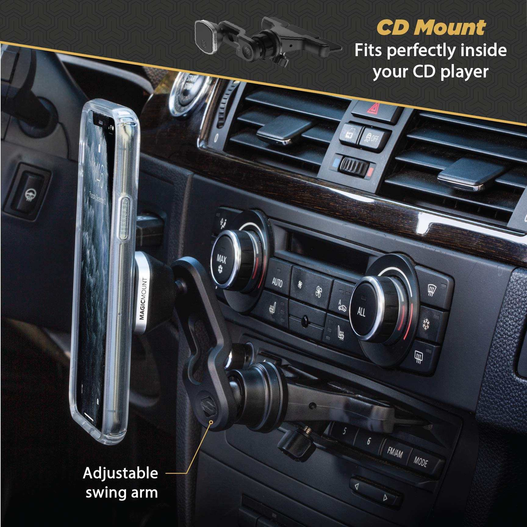 Soporte Universal para Teléfono Scosche MagicMount Pro Negro con Imán de Neodimio