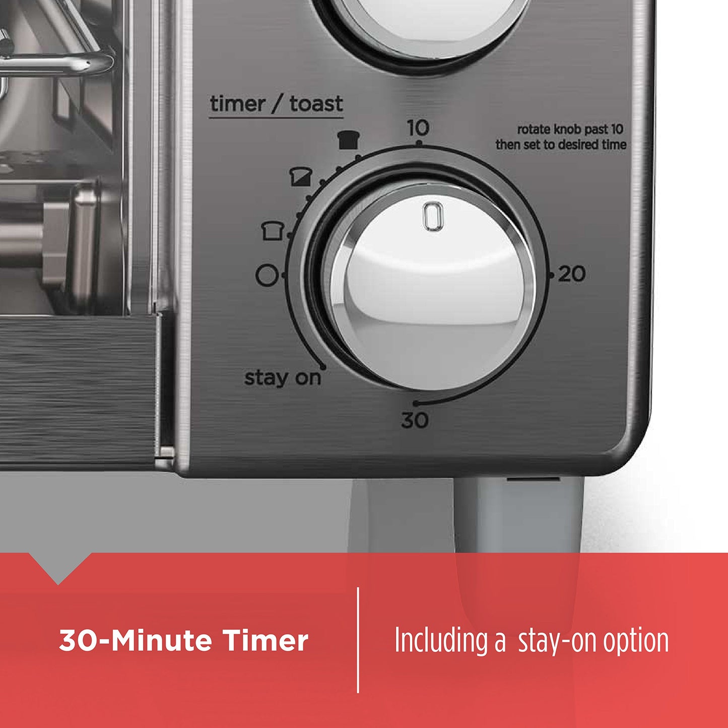 Black+Decker TO1760SS - Horno tostador de 4 rebanadas con convección natural, acero inoxidable