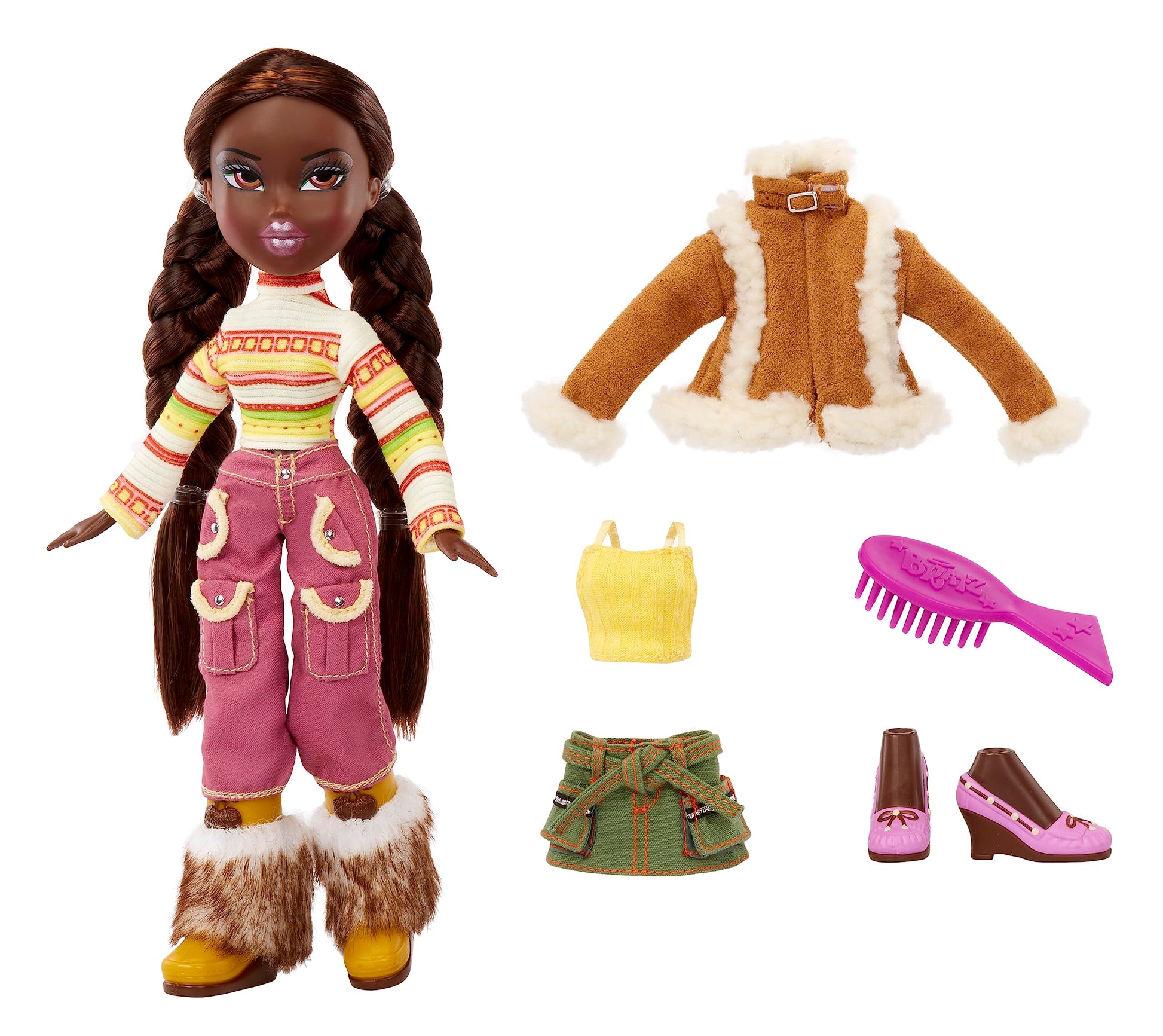 Bratz Muñeca de Moda - Felicia - Serie 3 - Muñeca, 2 Conjuntos y póster - para coleccionistas y niños y niñas Mayores de 6 años