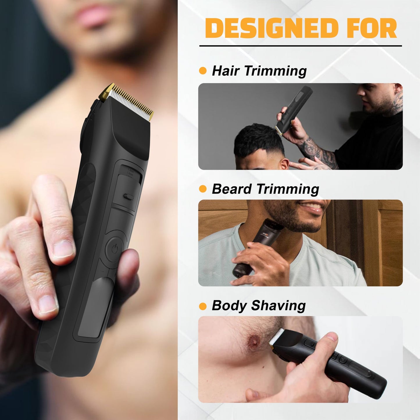 Brio Blackout Beardscape V2 Recortadora de Barba Hombre, 4 Velocidades, Batería Recargable, Cerámica de Baja Fricción, 1.6 Libras, Negro
