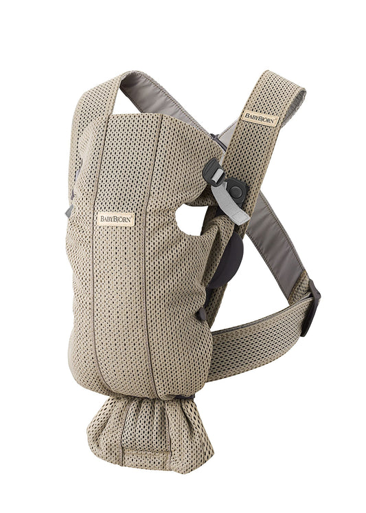 BABYBJÖRN Portabebés pequeño, Malla 3D, Greige