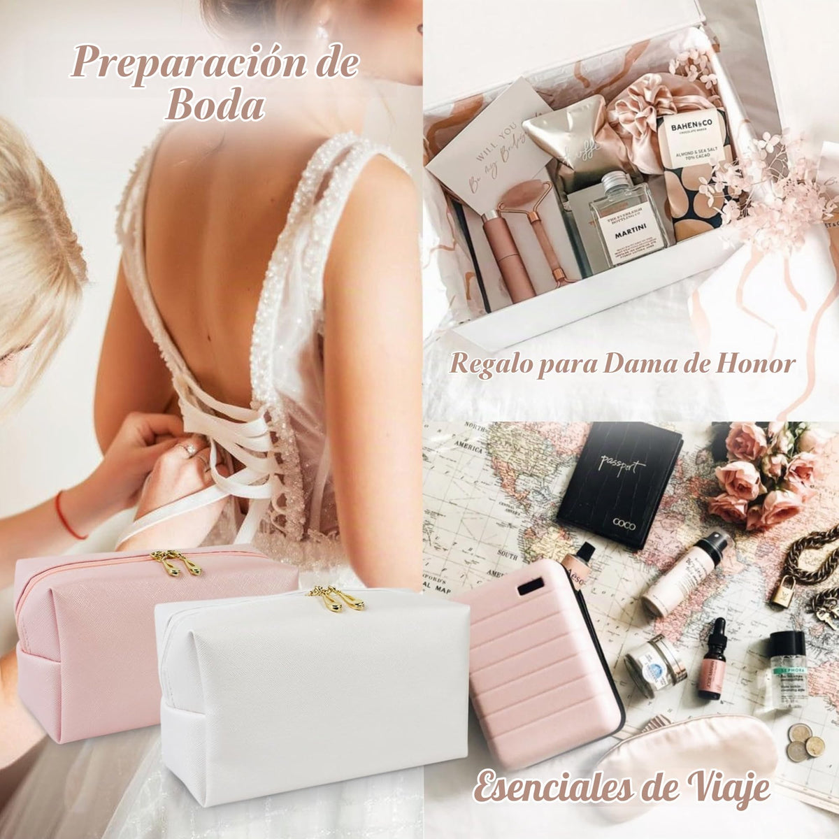 Kit de Viaje Bianca Luxe 45 Artículos Esenciales para Mujer