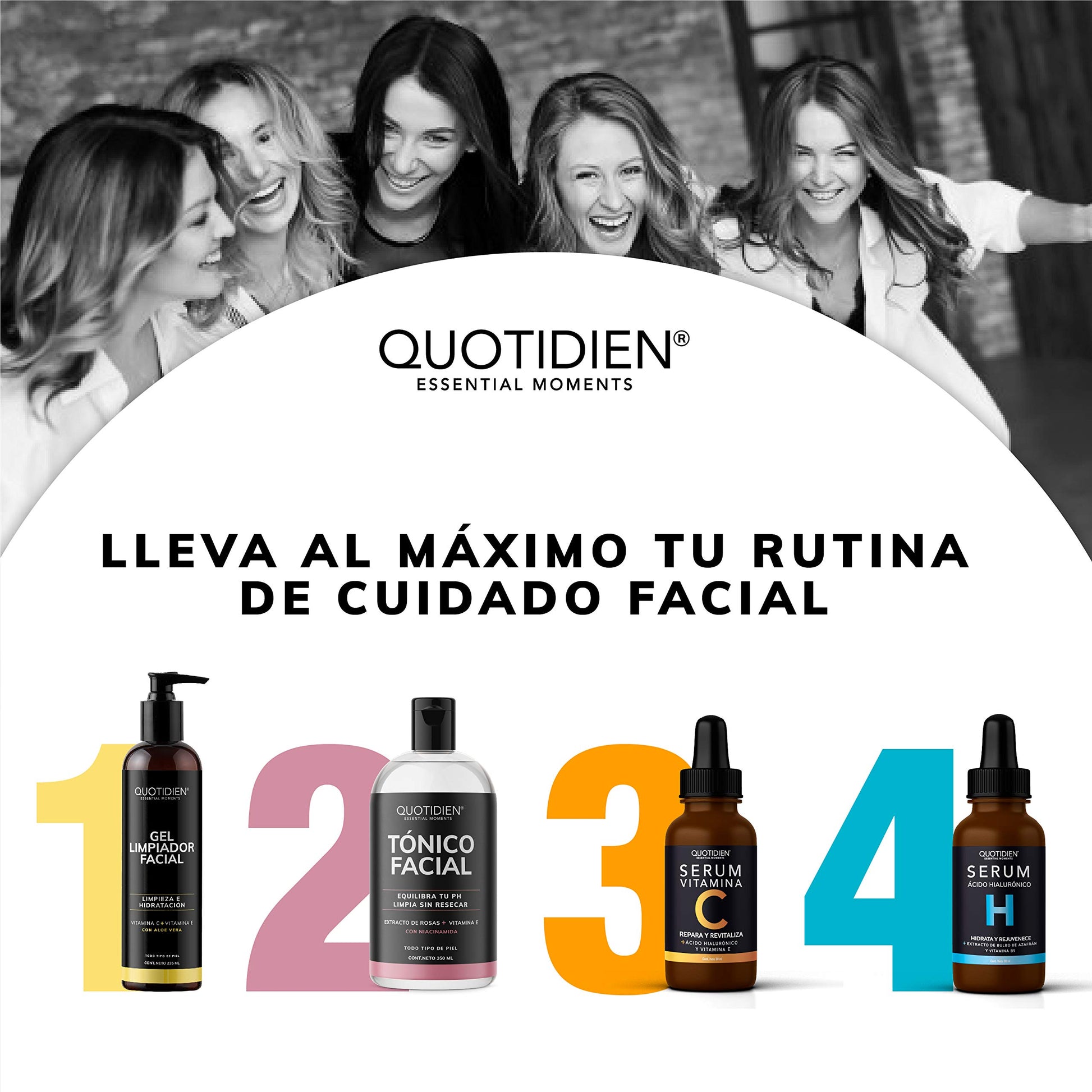 Serum Vitamina C + Ácido Hialurónico + Vitamina E | 95% Ingredientes Naturales | Skin Care | Luminosidad, Hidratación, Firmeza y Tono más Uniforme | Textura Ligera y Sin Sensación Grasosa | Suero Facial de Skincare Ideal Para Todo Tipo de Piel -30ml