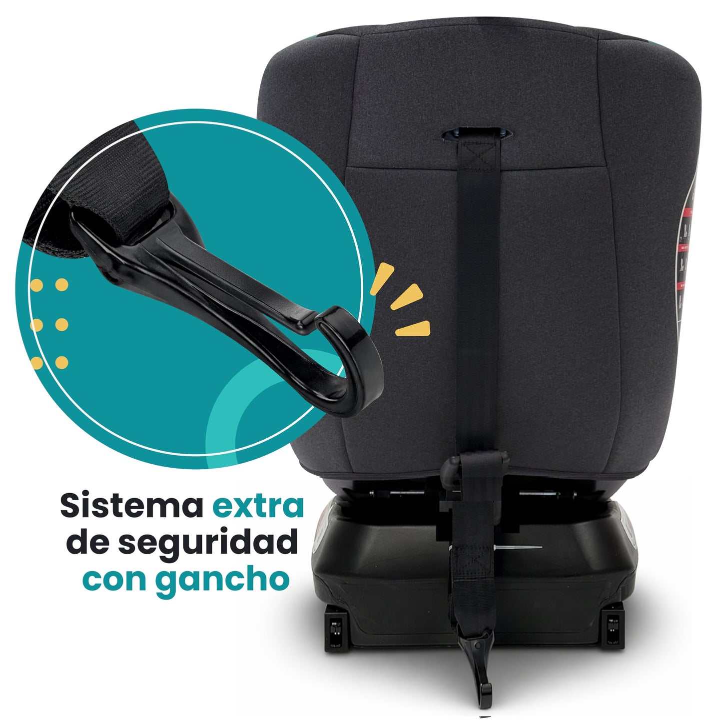 Amulay Autoasiento Baku 360° ISOFIX i-Size, 0 a 12 Años, Gris