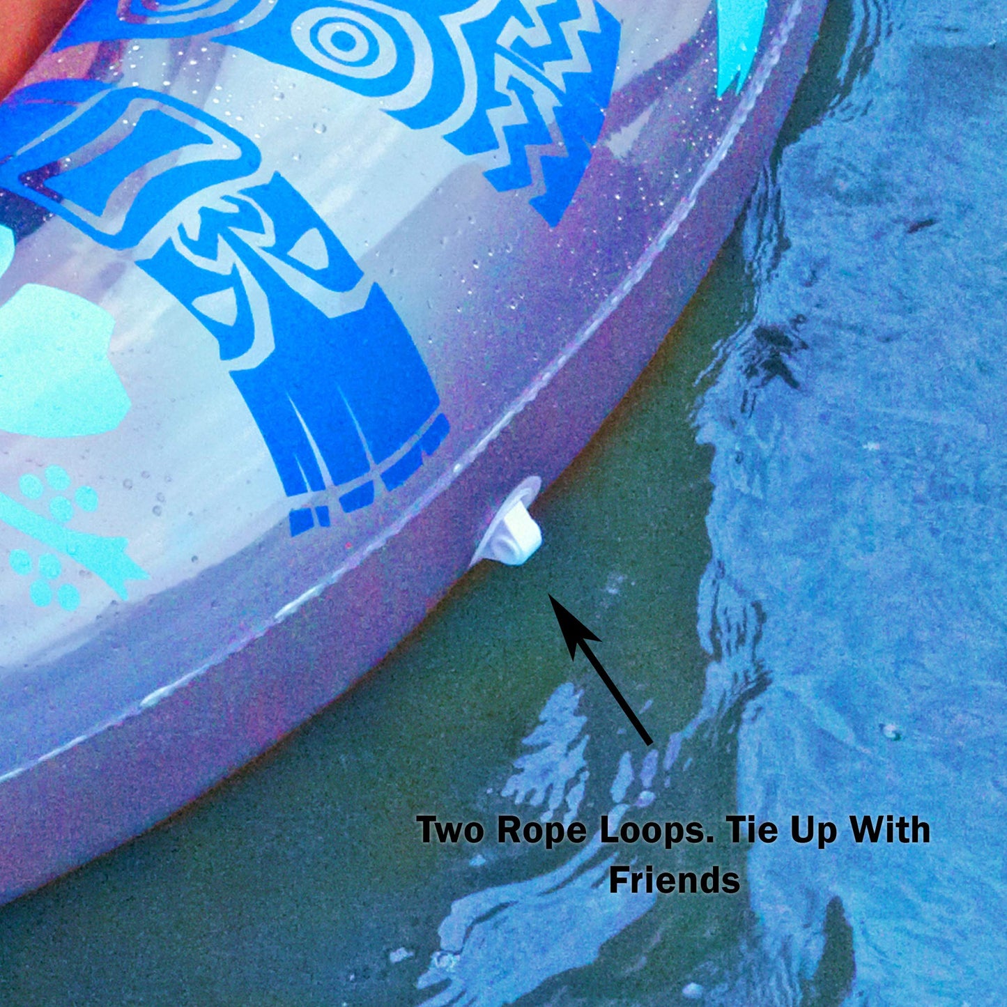 Flotador Social Circle Rave Sports Azul Transparente Blanco