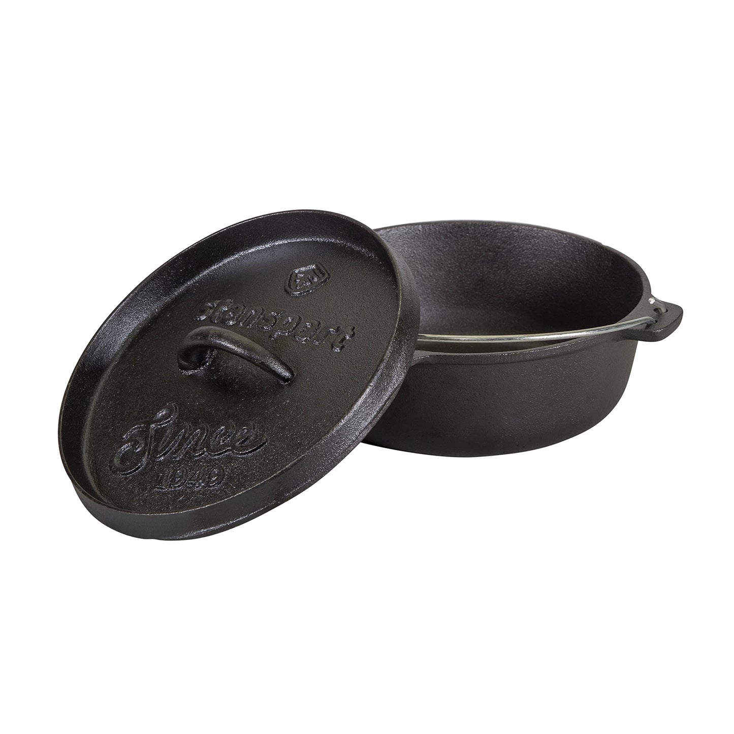 Stansport 16019-20 Horno holandés de Hierro Fundido presazonado de 2 Cuartos de galón