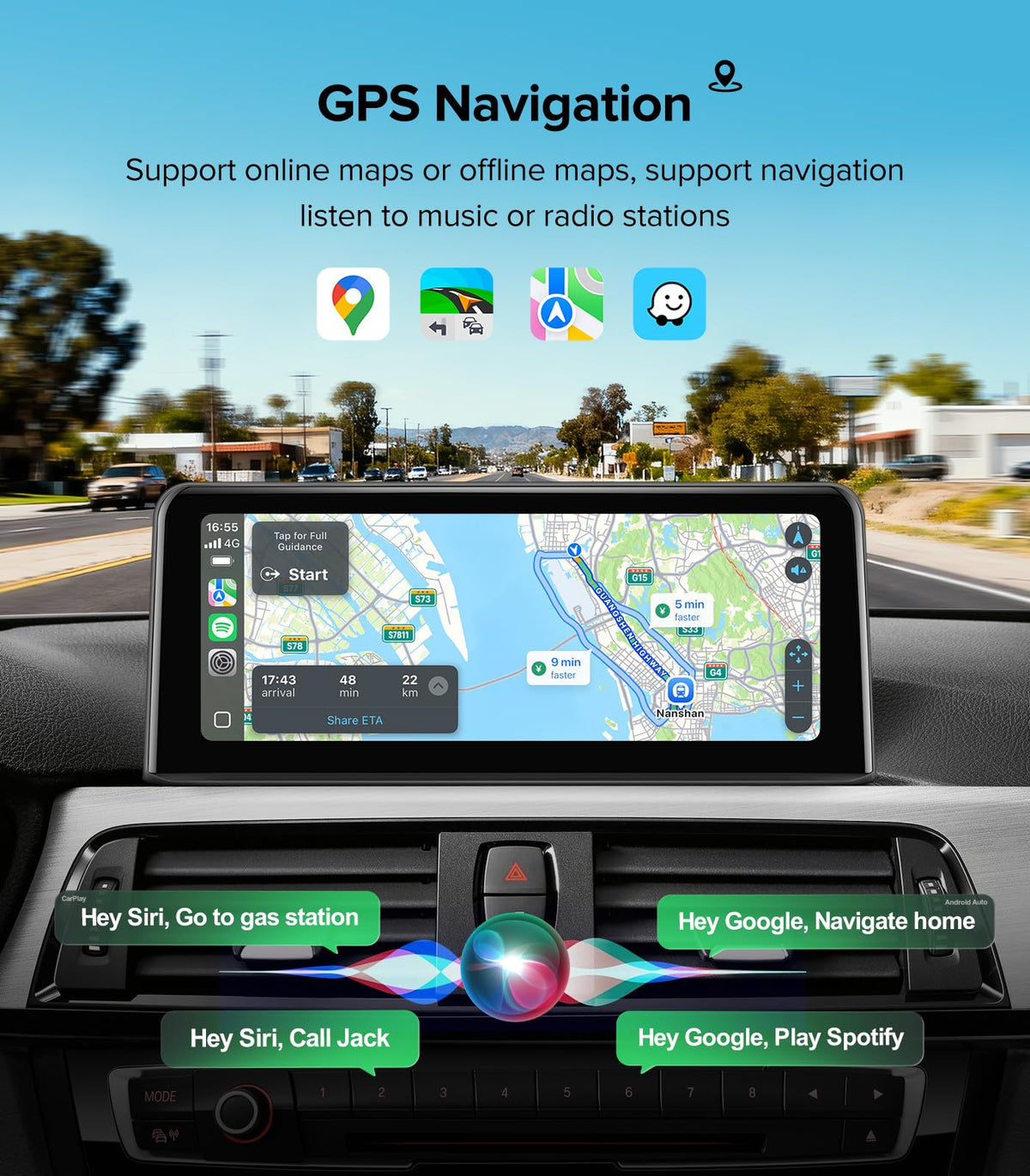Radio CarPlay Linux BMW Serie 3 y 4 26 cm NBT