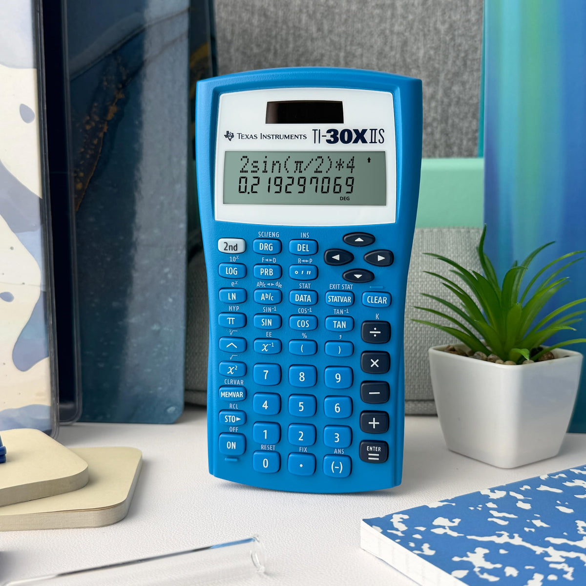 Calculadora Científica Texas Instruments Azul 2 Líneas