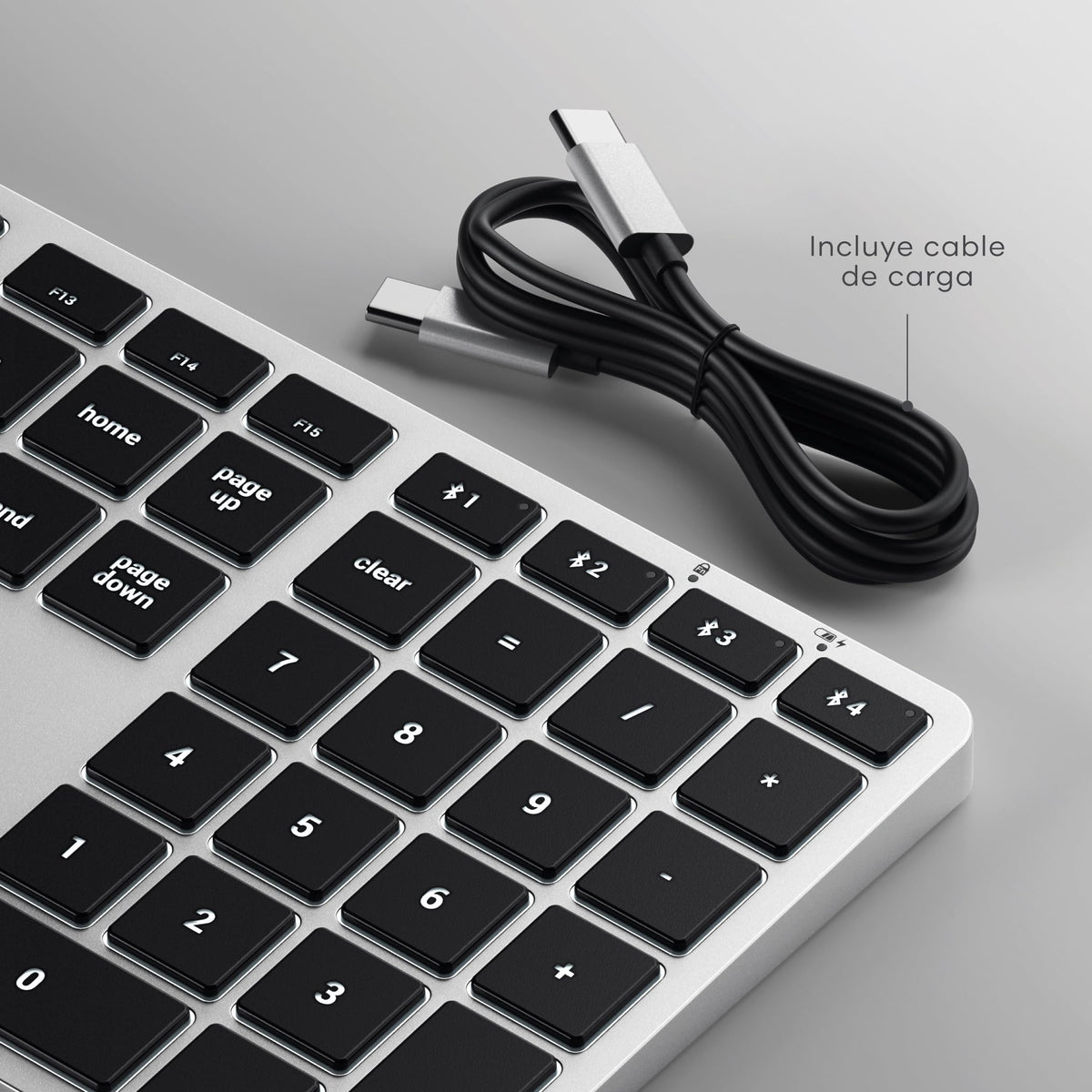 Teclado Bluetooth Satechi Plata Retroiluminado Slim X3