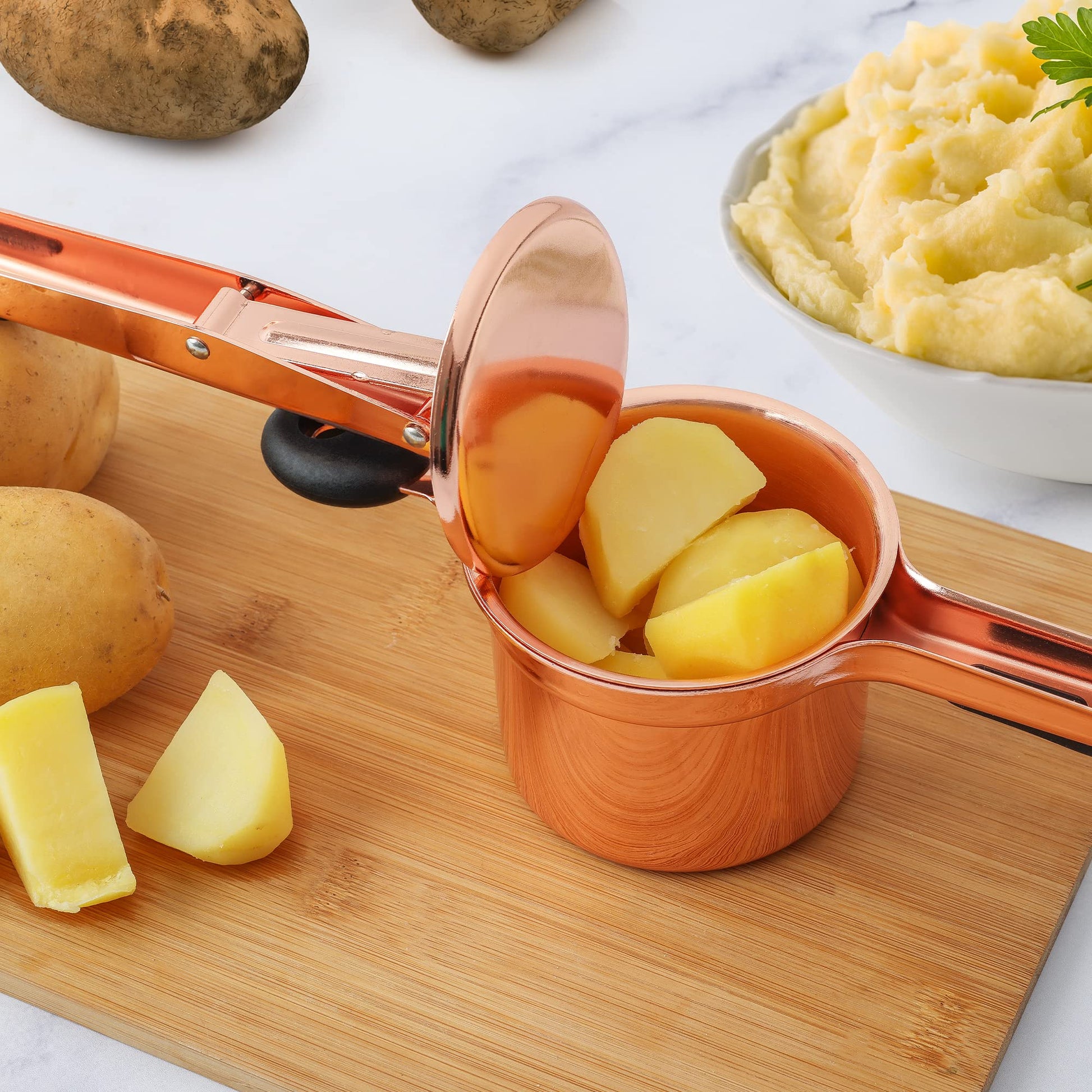 Rizador de Patatas Zulay Kitchen Acero Inoxidable Disco Fijo grande de 15 Onzas para Cocina