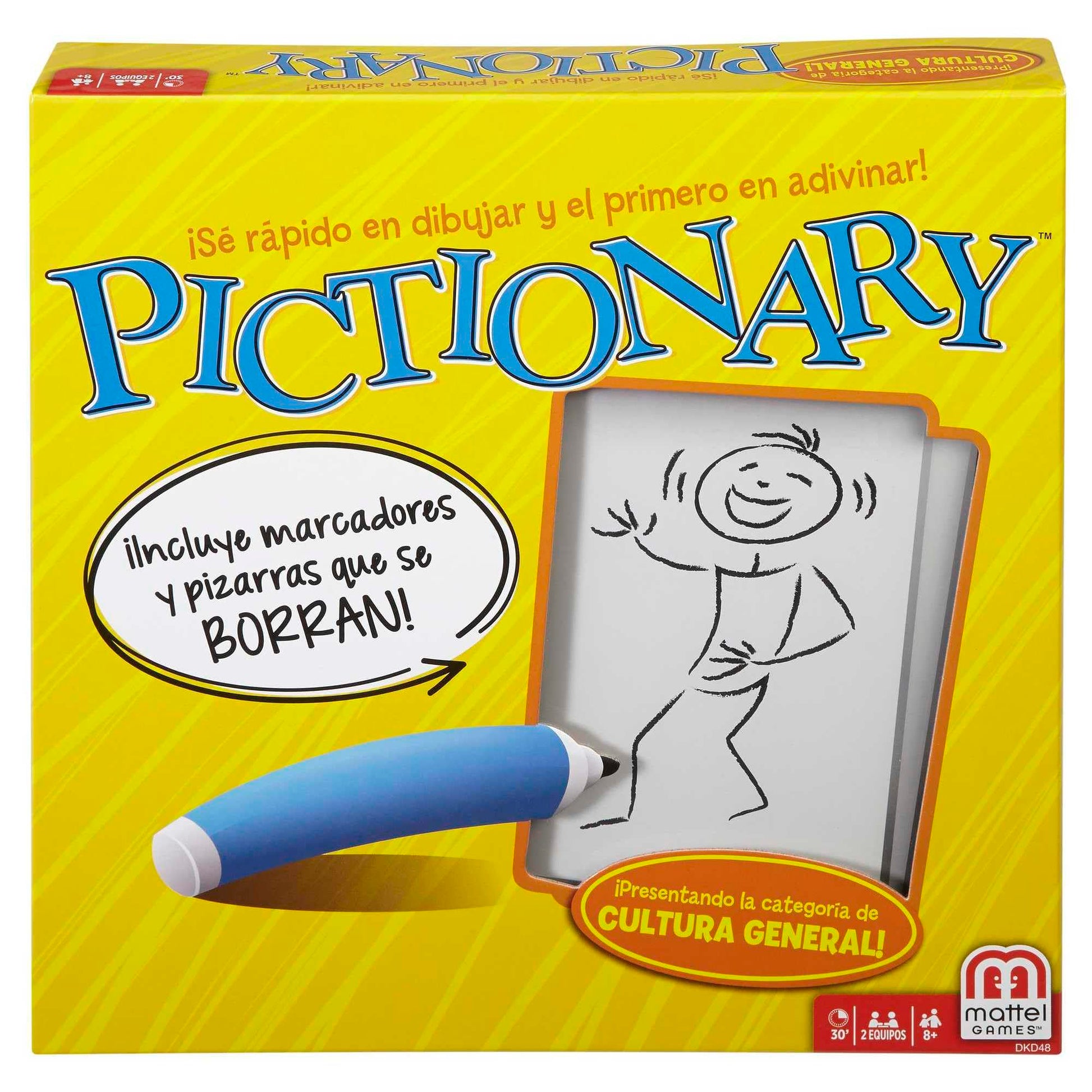 Juego de Mesa Pictionary Mattel Original Multicolor Diversión Familiar Creativa