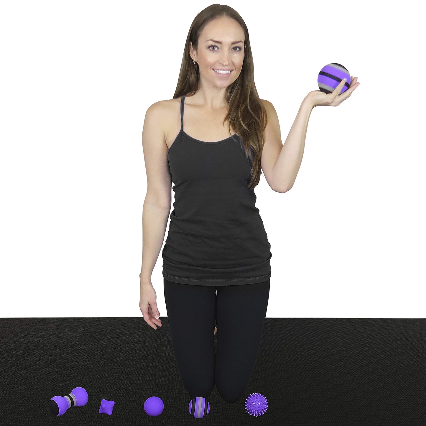 Kit de Bolas de Masaje Posture Magic Morado para Liberación Miofascial y Masaje de Tejidos Profundos