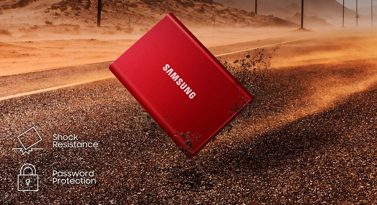 SSD Portátil Samsung Rojo 500 GB hasta 1050 MB/s USB 3.2