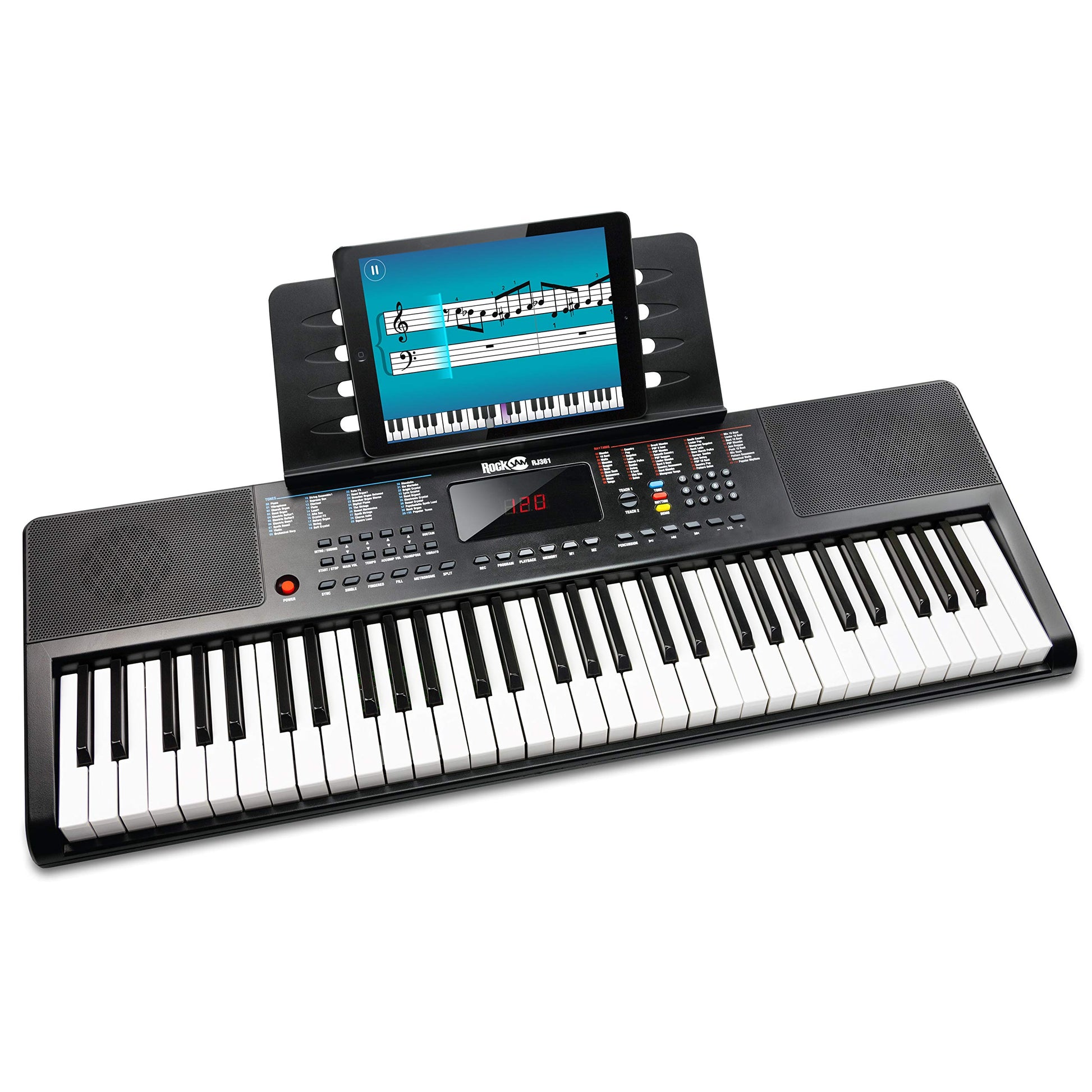 Teclado Portátil RockJam Negro 61 Teclas