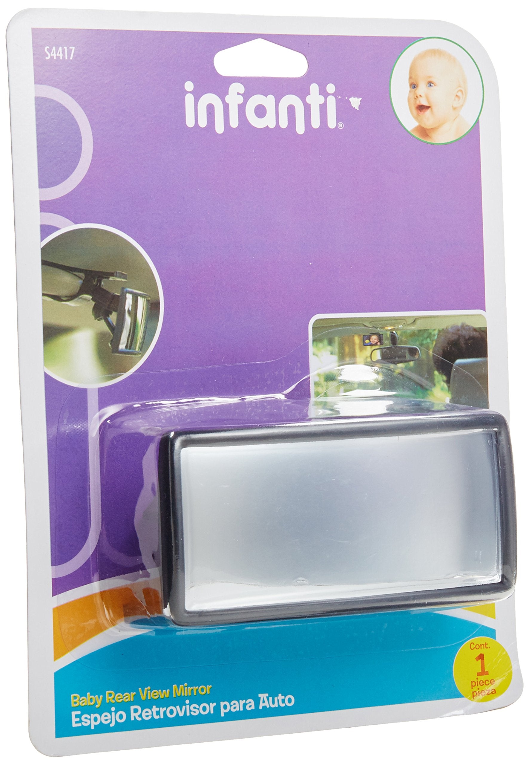 Infanti Disney Baby Espejo Retrovisor para Auto, negro
