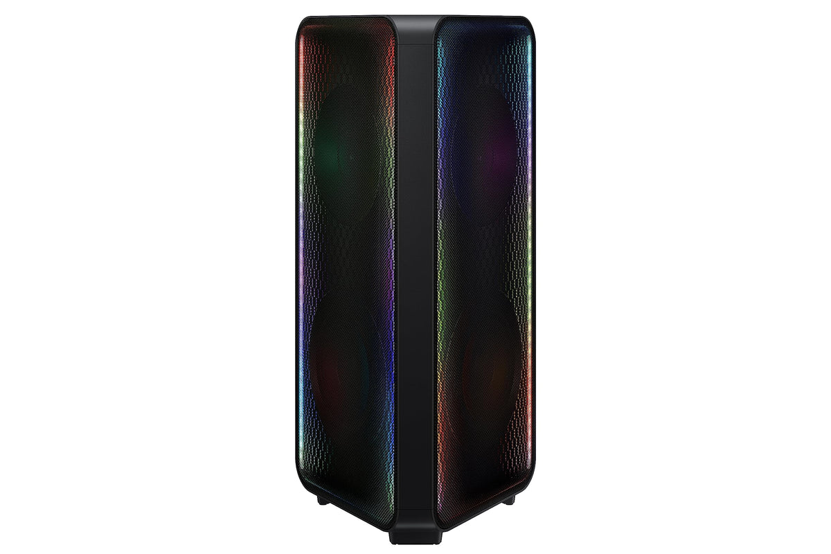 Torre de Sonido Samsung Negro Alta Potencia IPX5 Resistente al Agua con Luz de Fiesta y Multiconexión Bluetooth