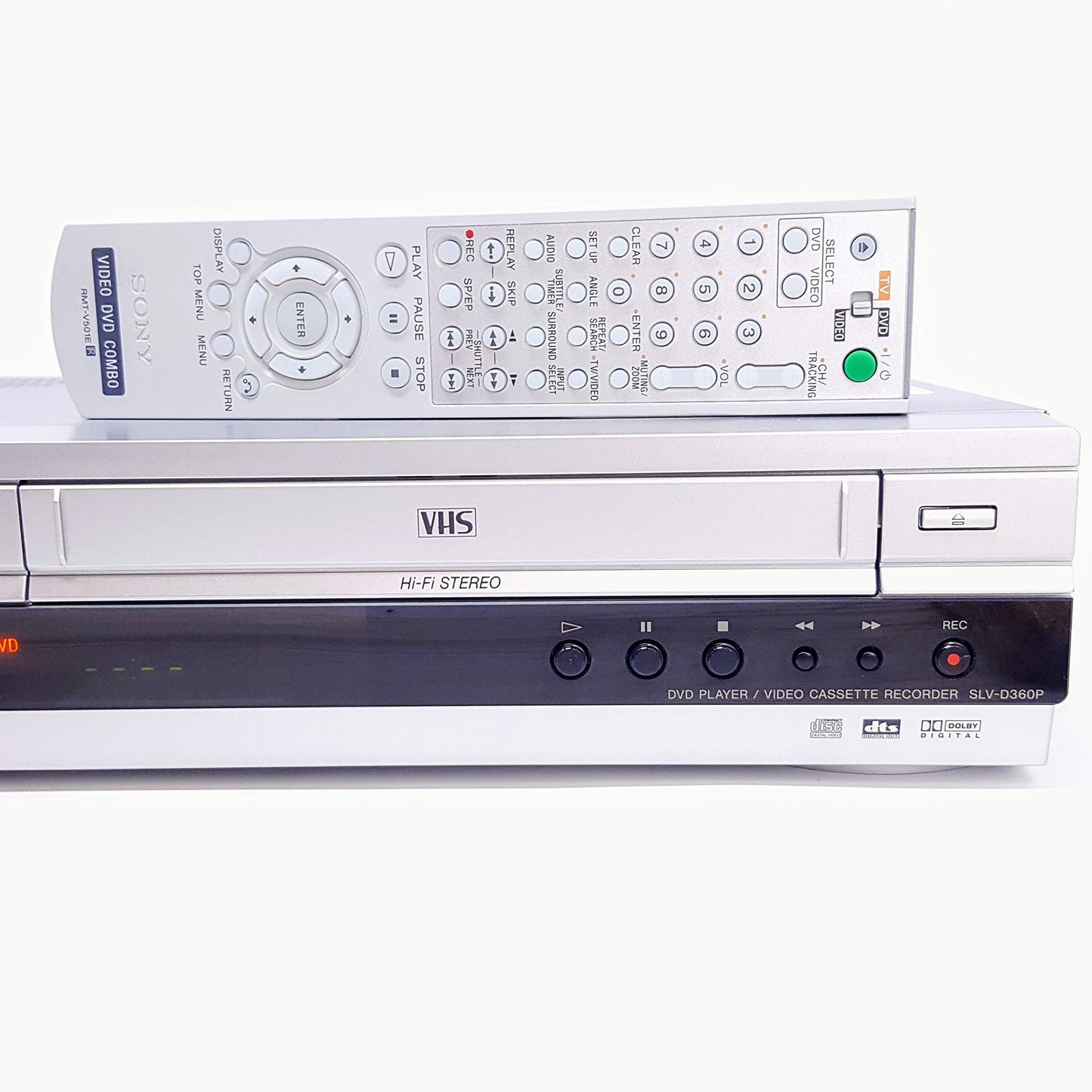 Sony D360P - Reproductor de DVD y grabadora de vídeo (4 cabezales, Hi-Fi, VHS, CD, escaneo progresivo, Dolby Digital, DTS, HDMI)