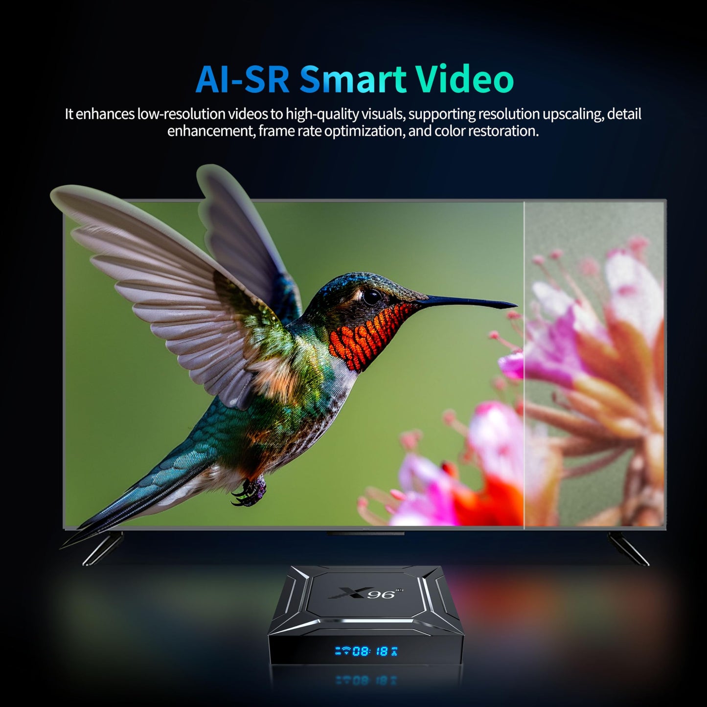 Caja de TV Amlogic S905X4 Negro Android 11.0 MXIII Pro X4 4GB RAM 64GB ROM Dual WiFi 3D 8K Quad Core Smart TV Box USB 3.0
