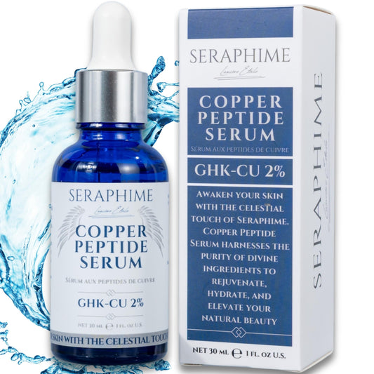Suero de péptidos de cobre para rostro, suero de péptidos de cobre GHK Cu con niacinamida, ácido hialurónico y glicerina, suero de cobre, complejo de péptidos, sin parabenos, 30 ml/1 onza líquida