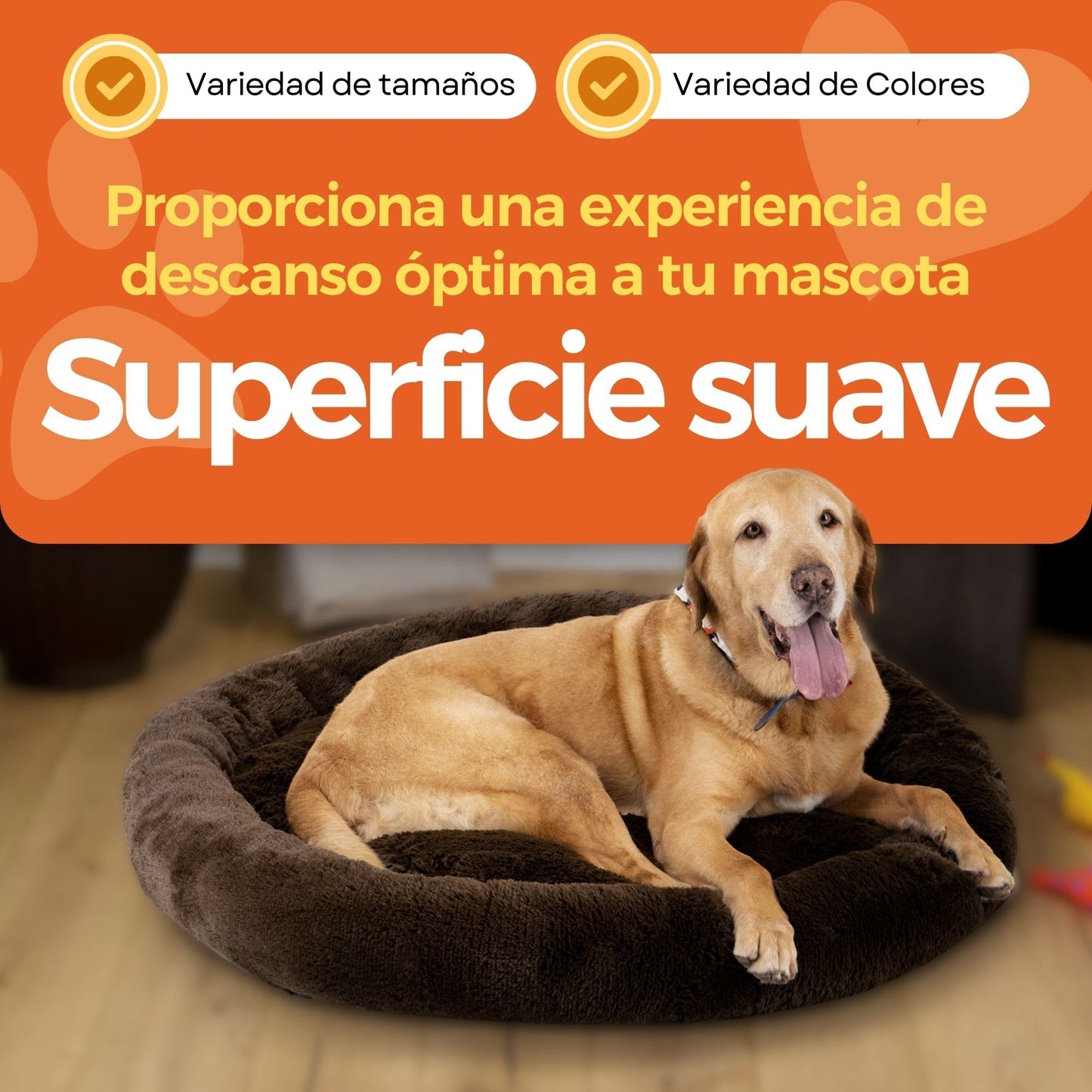 Cama para Perro PETS APPAREL HILLS Café Tipo Dona Anti Estrés XX-Large
