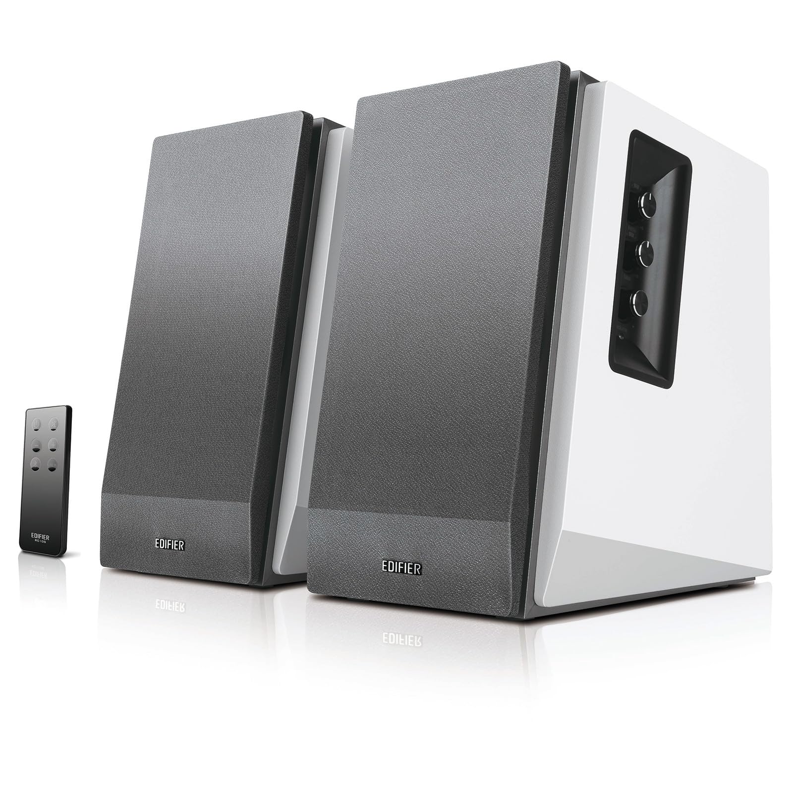 Monitores de Estudio Edifier Blanco Altavoces de Estantería Bluetooth Activo 2.0 66W RMS Caja de Madera
