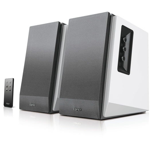Monitores de Estudio Edifier Blanco Altavoces de Estantería Bluetooth Activo 2.0 66W RMS Caja de Madera
