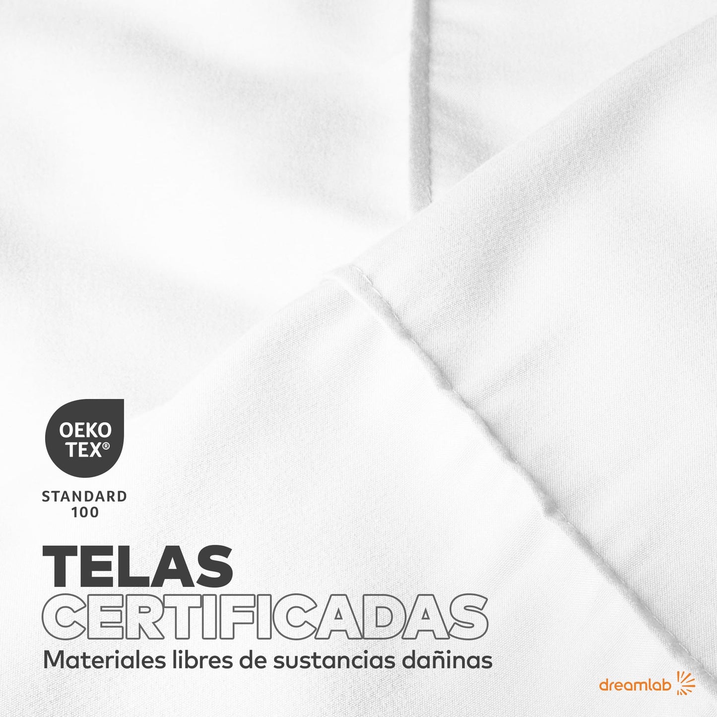 Juego de Edredón Dreamlab Blanco Reversible Plisado Ultra Suave Hipoalergénico King Set 3 Piezas