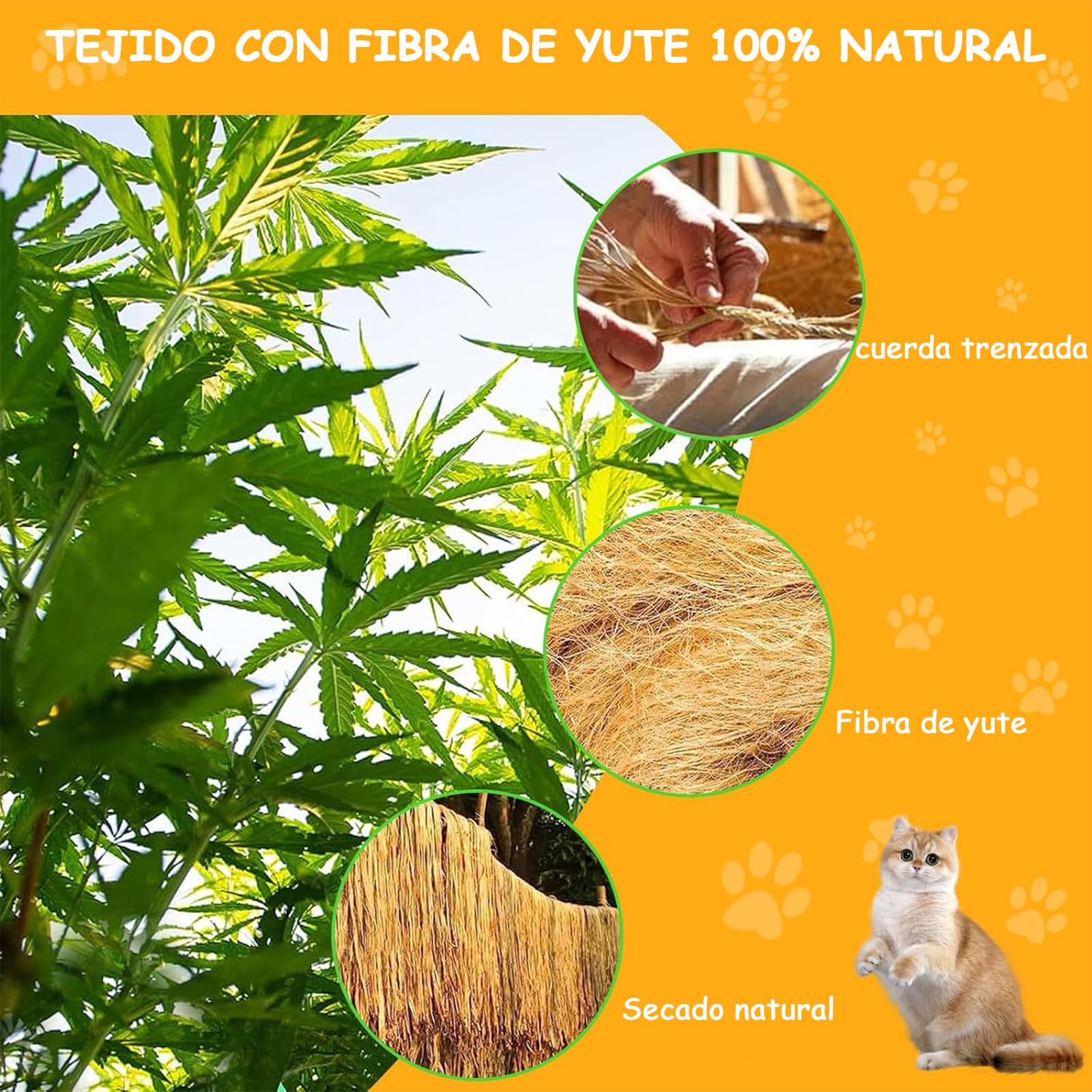 Cuerda Trenzada YRGFCCC Yute Resistente para Manualidades y Jardinería