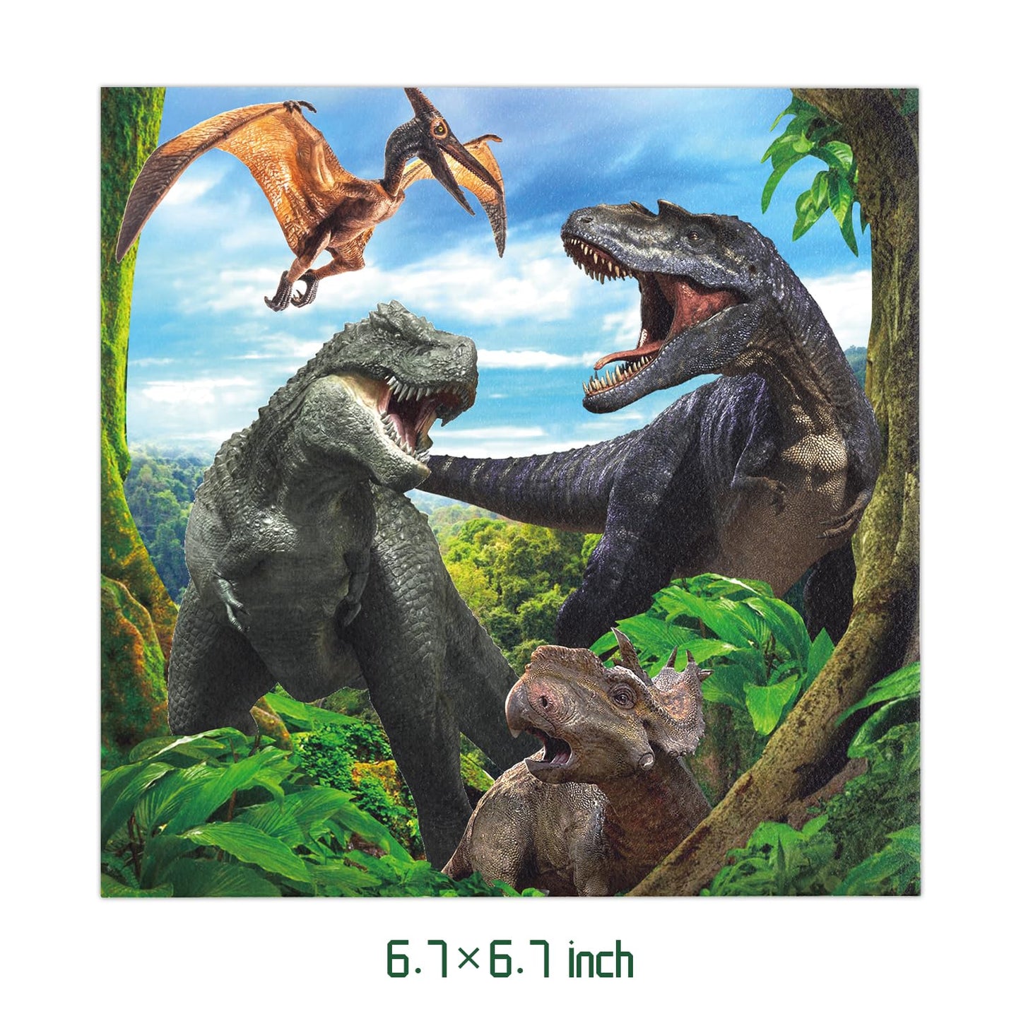 Suministros de Fiesta WETIM Jurassic Park Verde Paquete de 40 Piezas