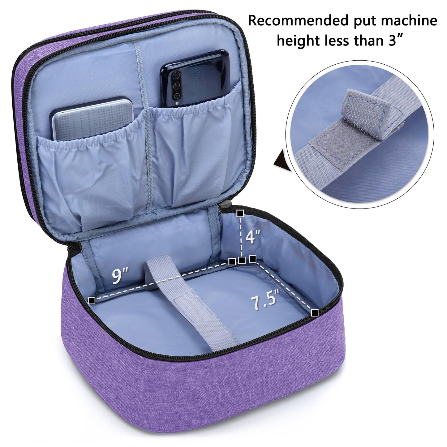 (Purple) - Luxja Carrying Bag for DR.J Mini Projector, Portable Case for Mini Projector and Accessories (Fits Most Major Mini Projectors), Purple