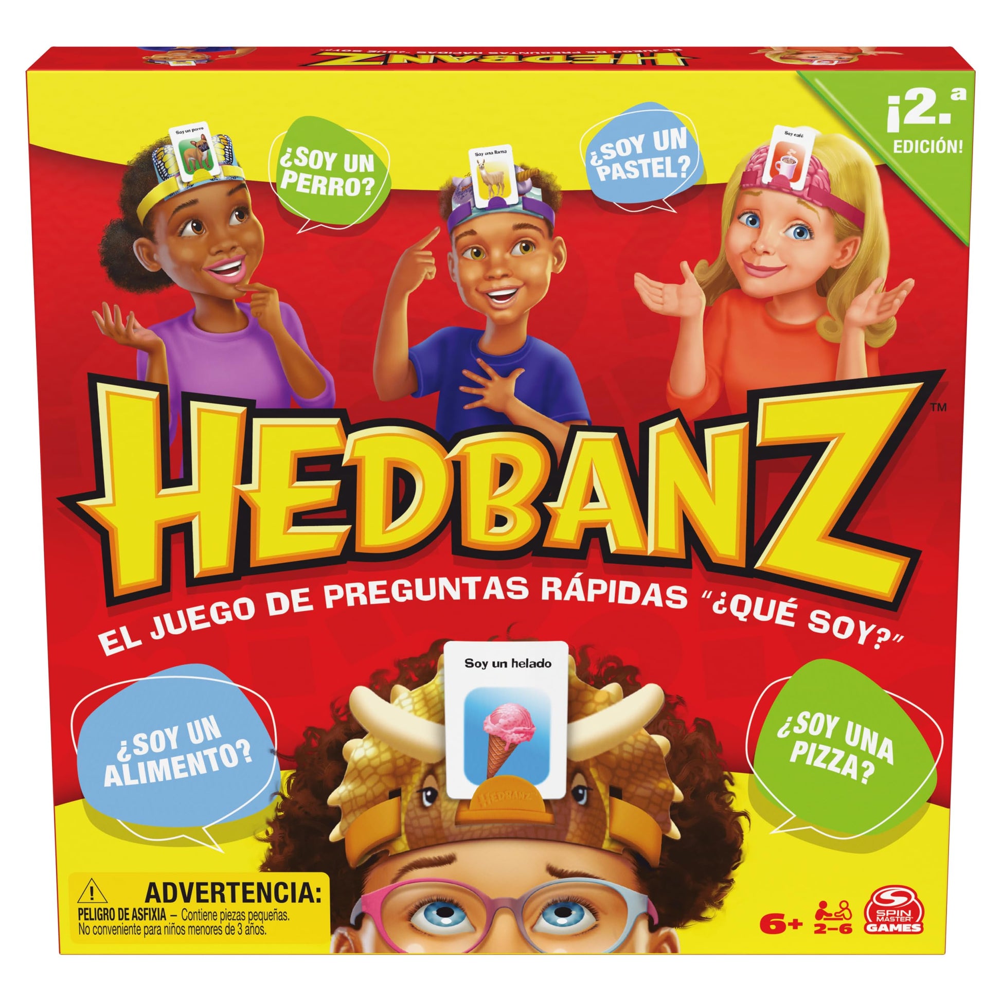 Juego de Mesa Hedbanz Spin Master Segunda Edición para Familias y Niños desde 6 Años