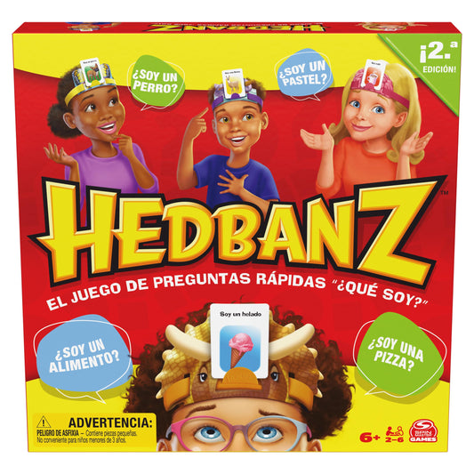 Juego de Mesa Hedbanz Spin Master Segunda Edición para Familias y Niños desde 6 Años