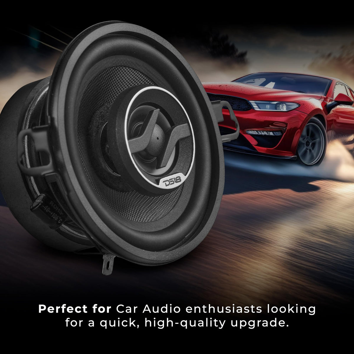 Altavoz Coaxial DS18 3.5 Pulgadas 4 Ohmios Fácil Instalación para Coche