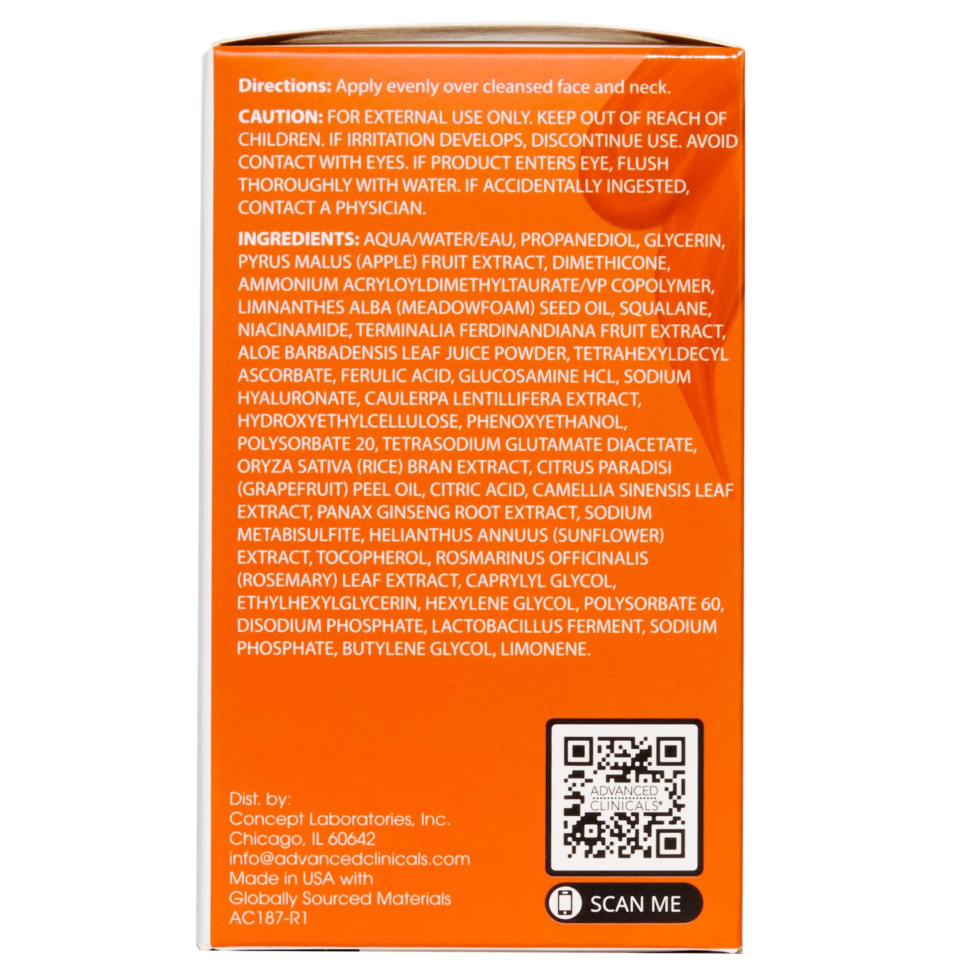 Crema Facial Iluminadora Anti-Edad con Vitamina C - Advanced Clinicals 59ml - Tratamiento Cosmético para Piel Radiante y Joven.