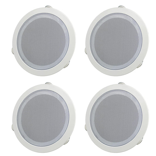 Altavoces Comerciales de Techo Herdio Blancos de 6 Pulgadas con Audio de Alta Fidelidad