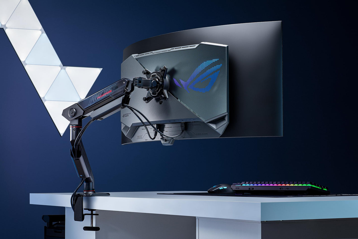 Brazo para Monitor ASUS ROG Ergo Negro Pivotante Totalmente Ajustable