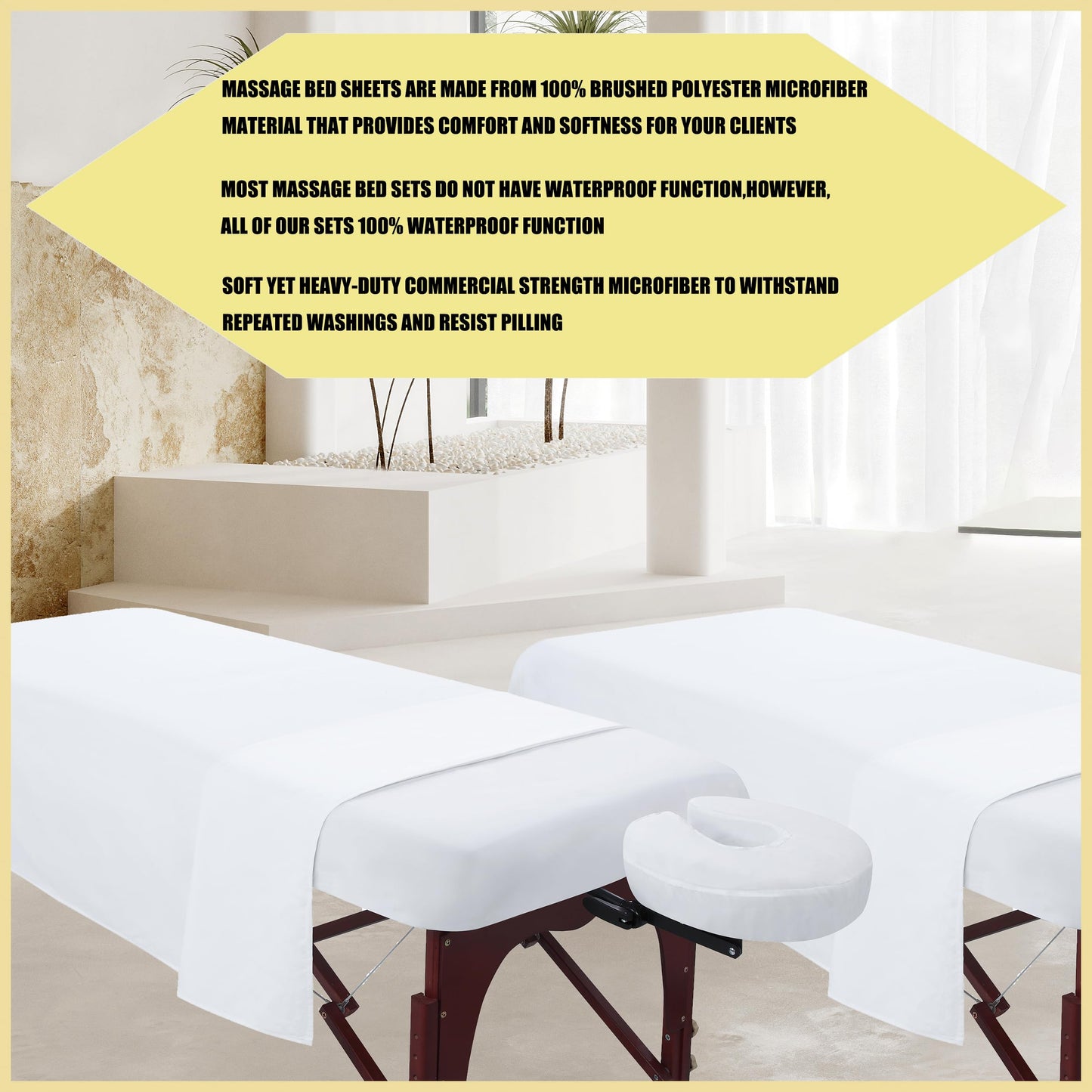GASIYU Juegos De Sábanas De Microfibra Para Mesa De Masaje 3 Pzas Funda De Cama De Masaje Suave Libre De Arrugas Incluye Sábana Ajustable De Masaje, Sábanas De Masaje Y Cubierta De Cuna Faci