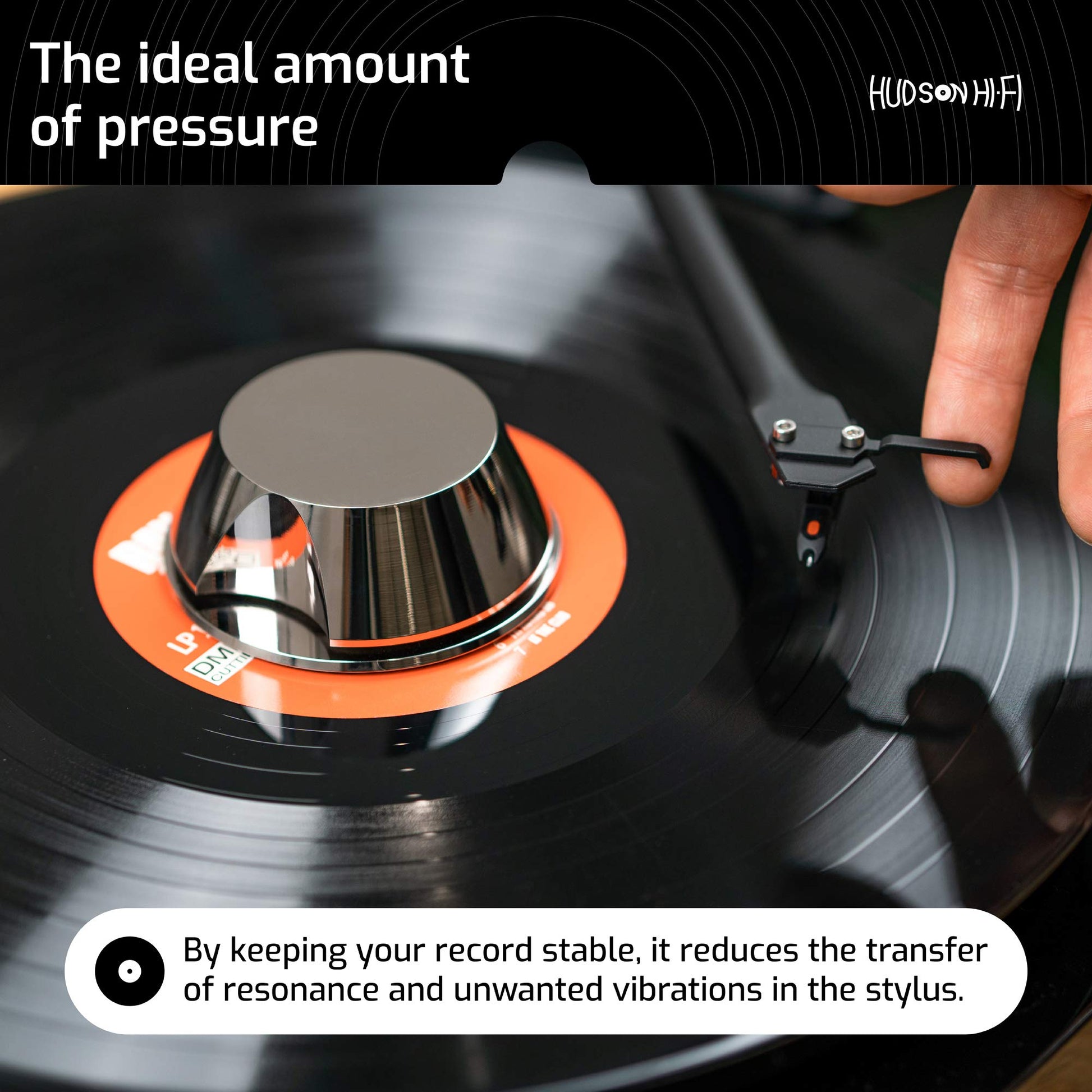 Hudson Hi-Fi BigBen Record - Abrazadera estabilizadora de Peso, Cromado, LittleBen
