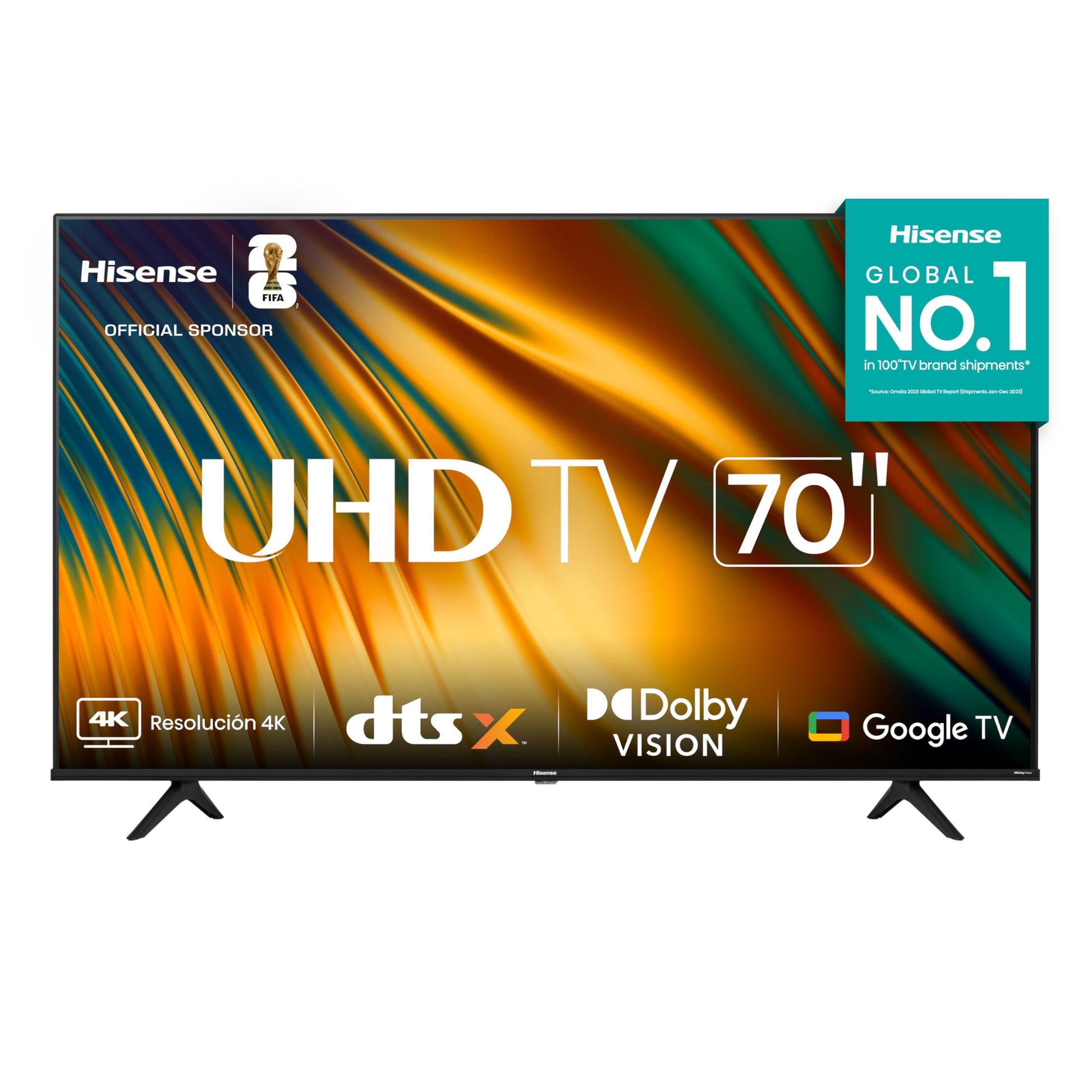 Hisense Pantalla 70" UHD Smart TV LED 70A6H Google TV