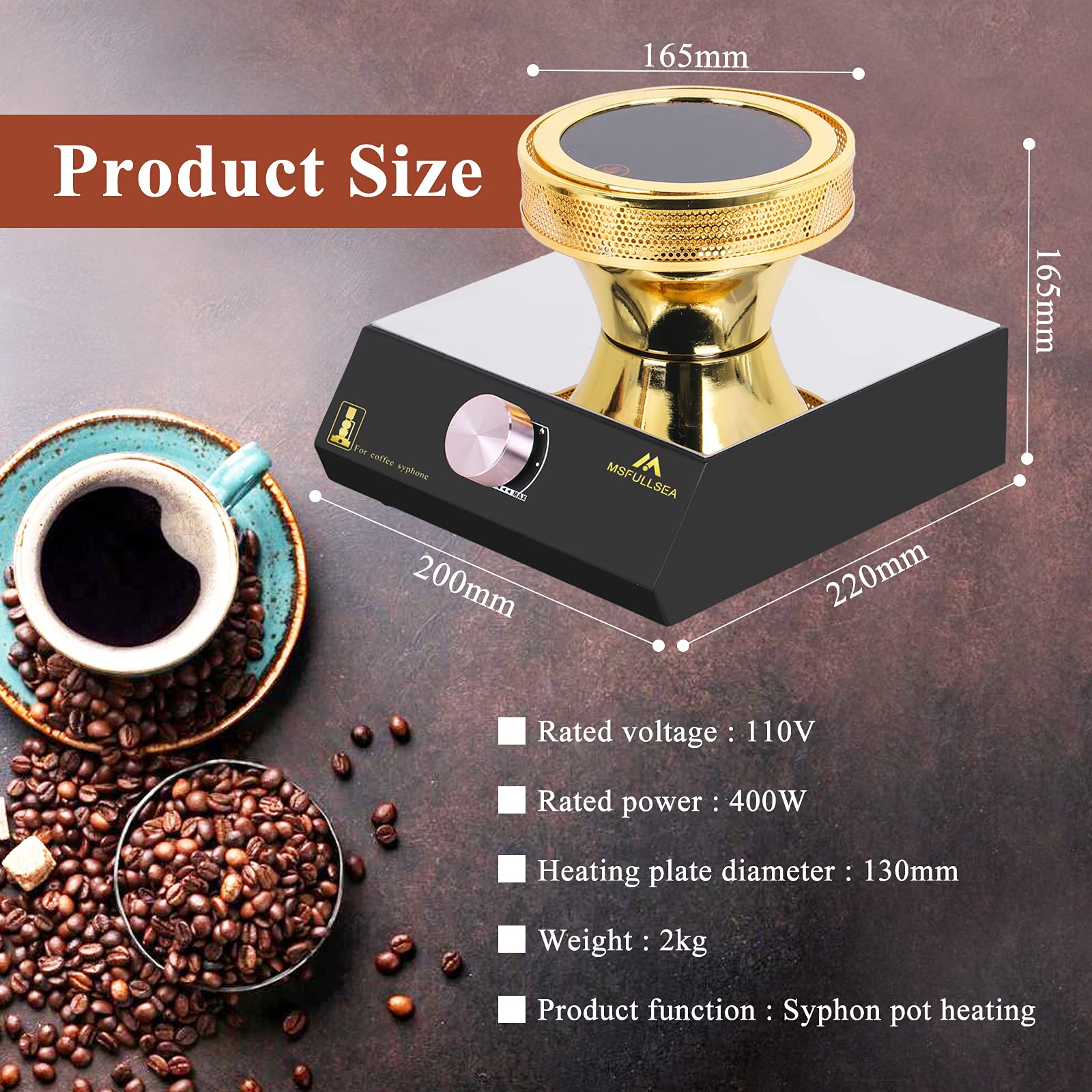Quemador Halógeno Msfullsea Cafetera Syphon 110 V