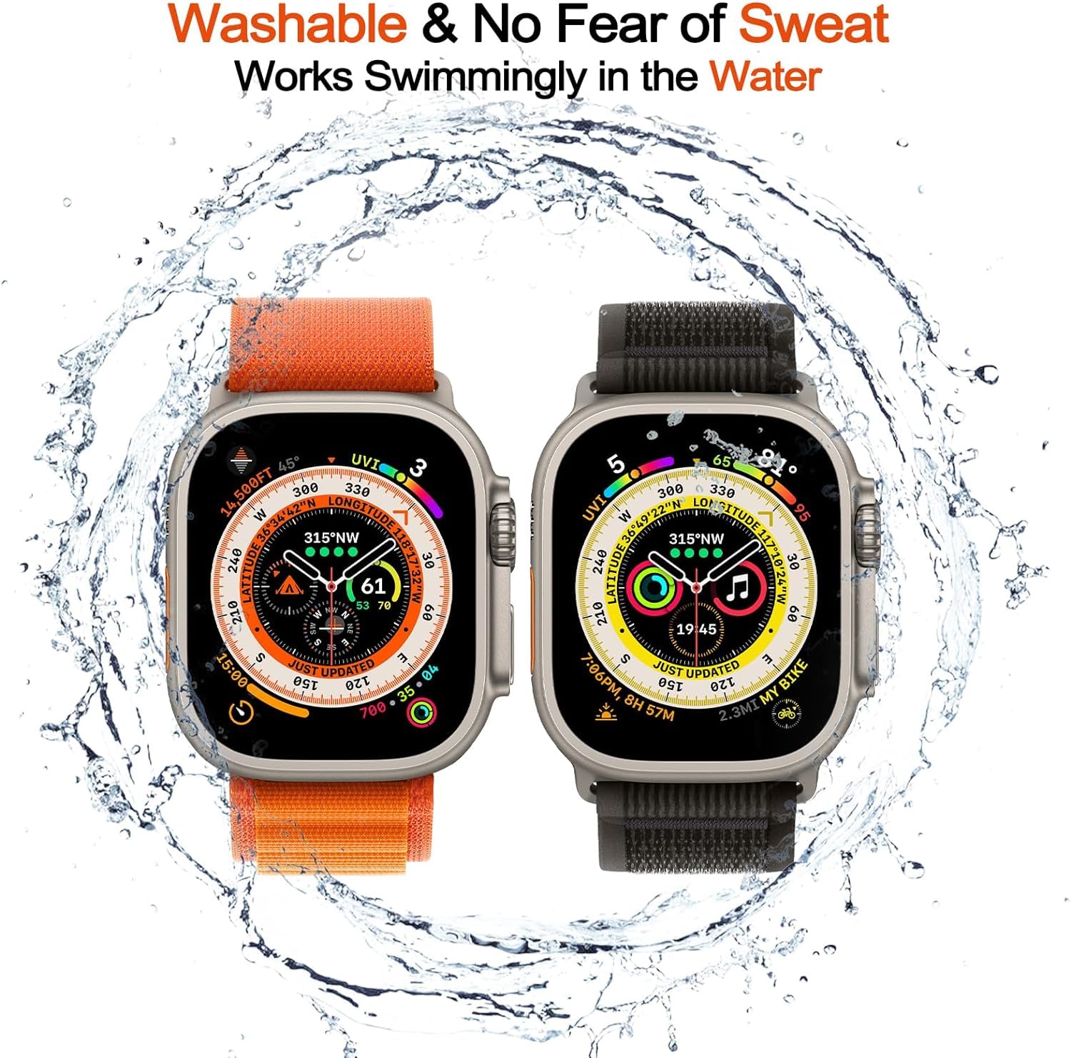 BuFan Band Case para Apple Watch 49mm 45mm 44mm 41mm 40mm para iWatch Serie 8 7 SE 6 5 4 3 2 1, Correa Deportiva Militar Resistente para Hombres y Mujeres