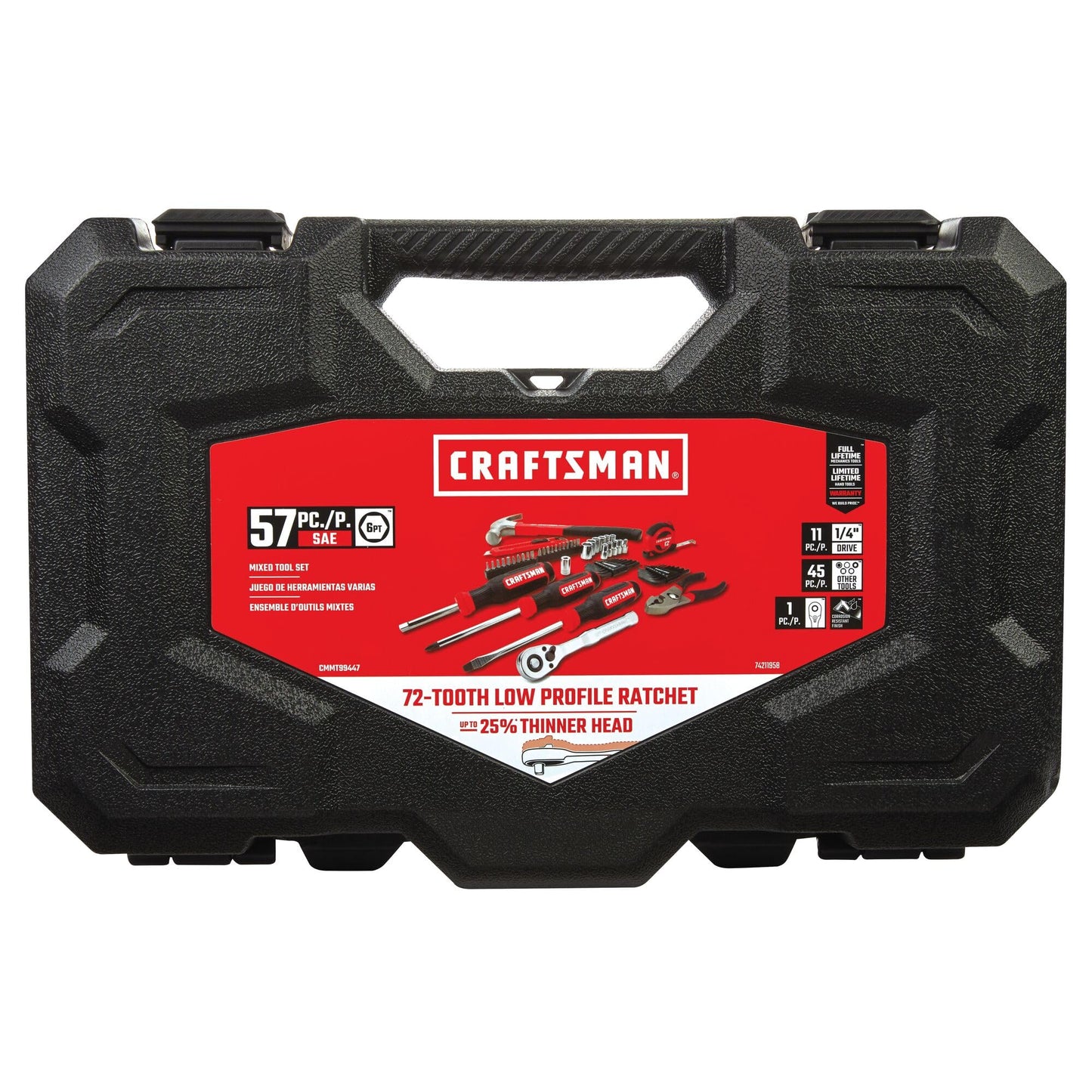 CRAFTSMAN - Juego de herramientas mecánicas de 57 piezas, juego de herramientas para el hogar (CMMT99447)