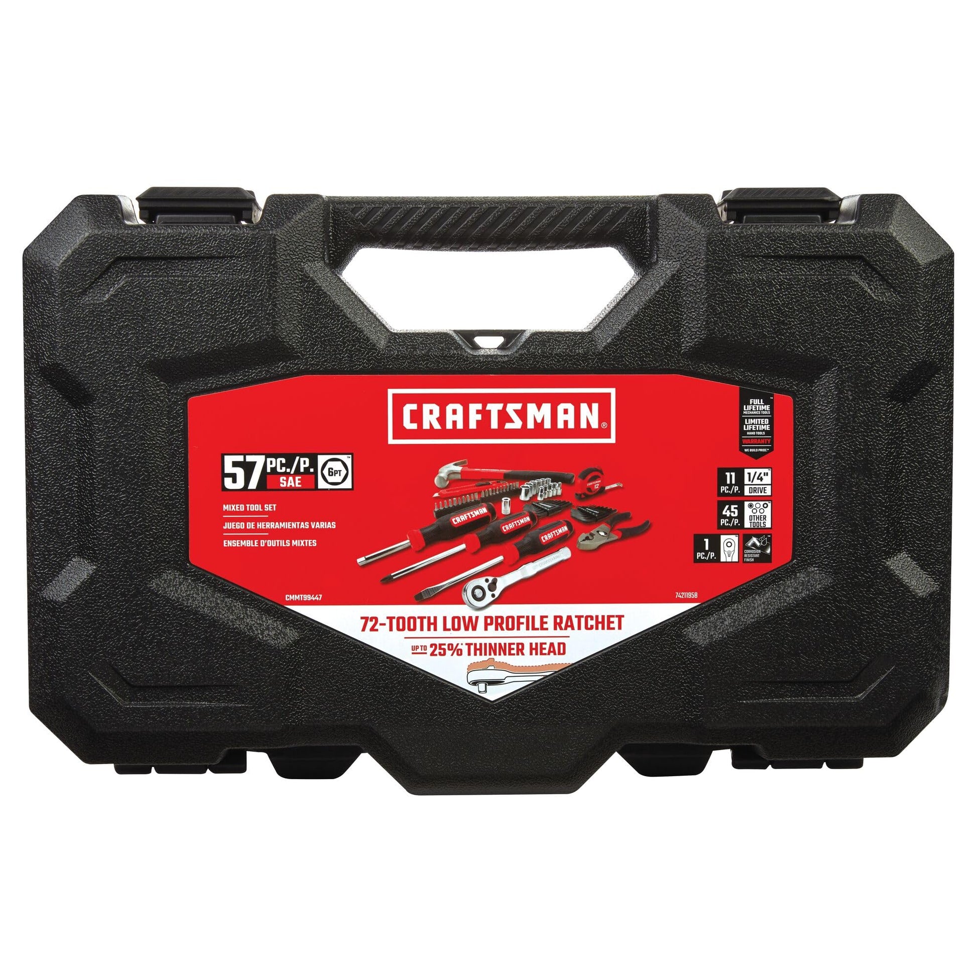 CRAFTSMAN - Juego de herramientas mecánicas de 57 piezas, juego de herramientas para el hogar (CMMT99447)